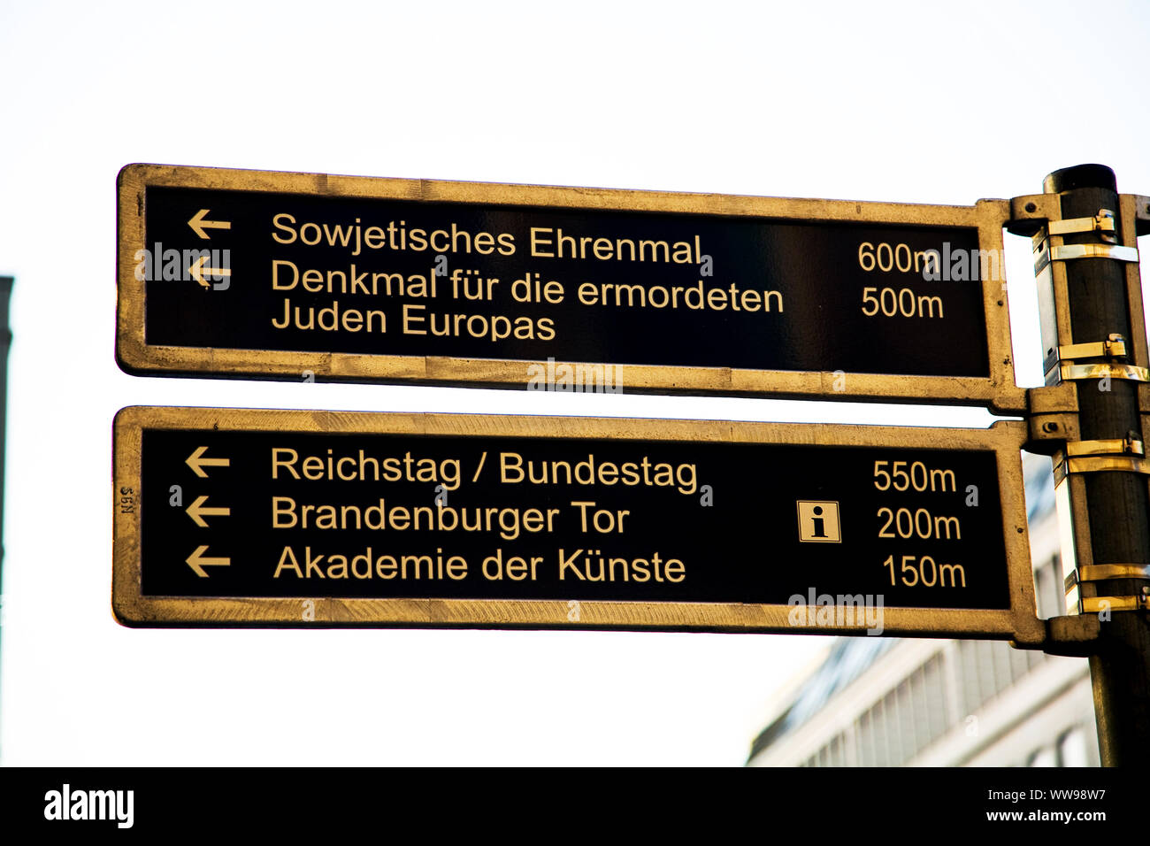 Straßenschild in Berlin Deutschland Stockfoto