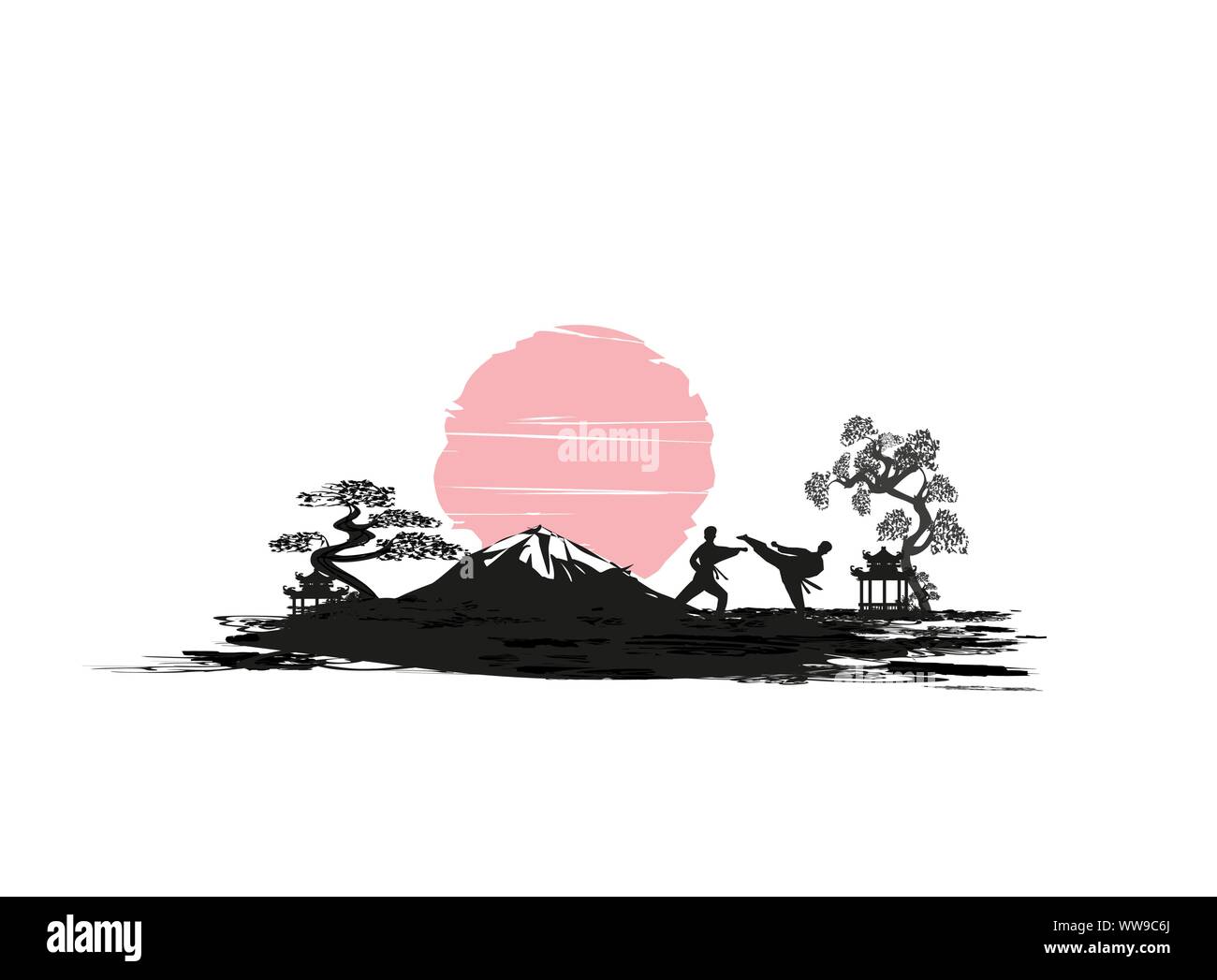 Karate Berufe - Abstraktion Karte Stock Vektor