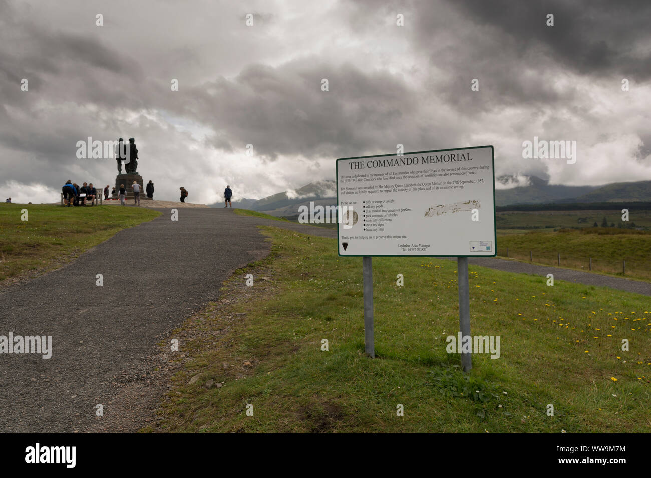 Die Commando Memorial. In der Nähe von Fort William. Hochland. Schottland Stockfoto