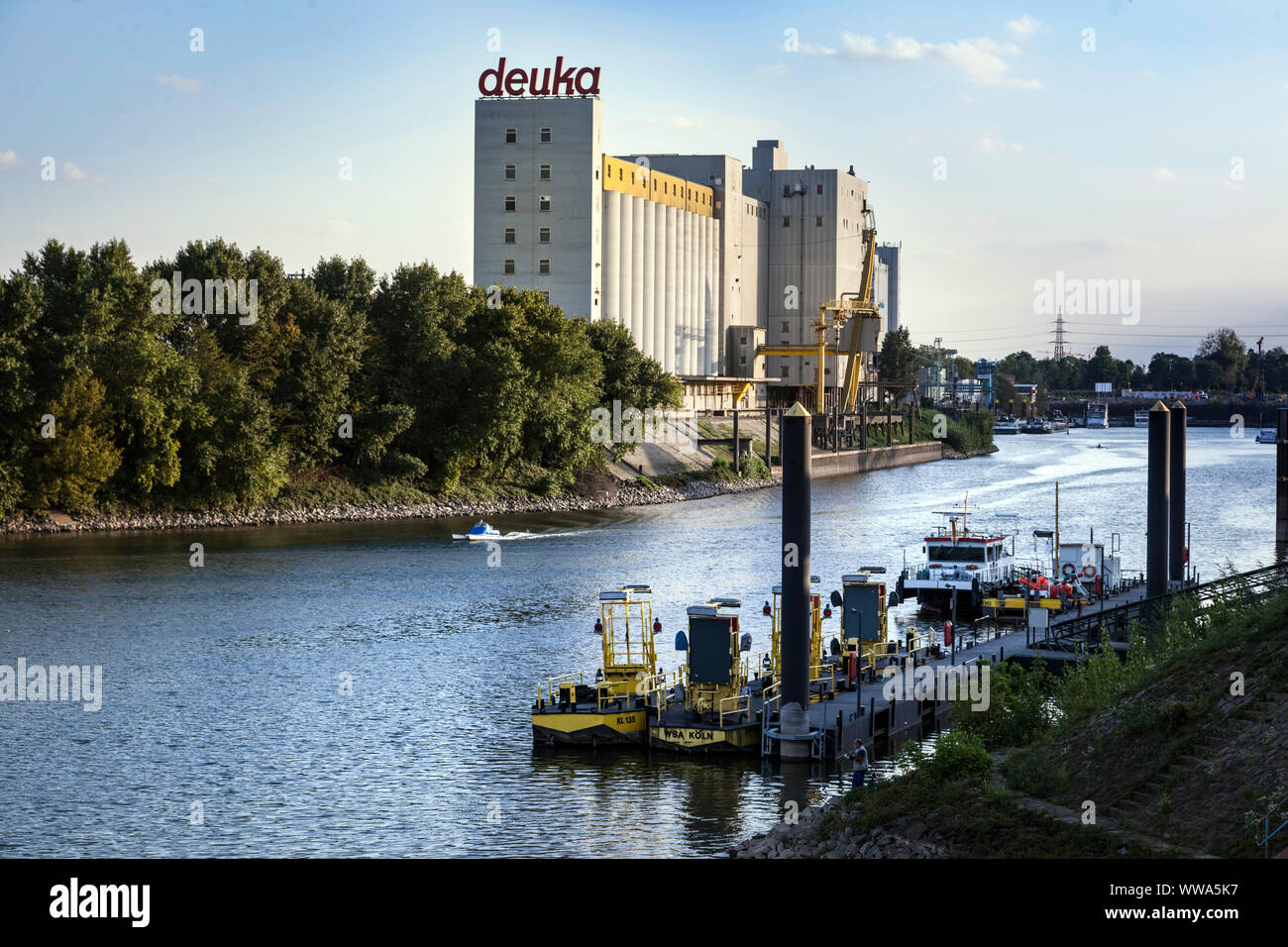 Im Hafen von Düsseldorf. Stockfoto