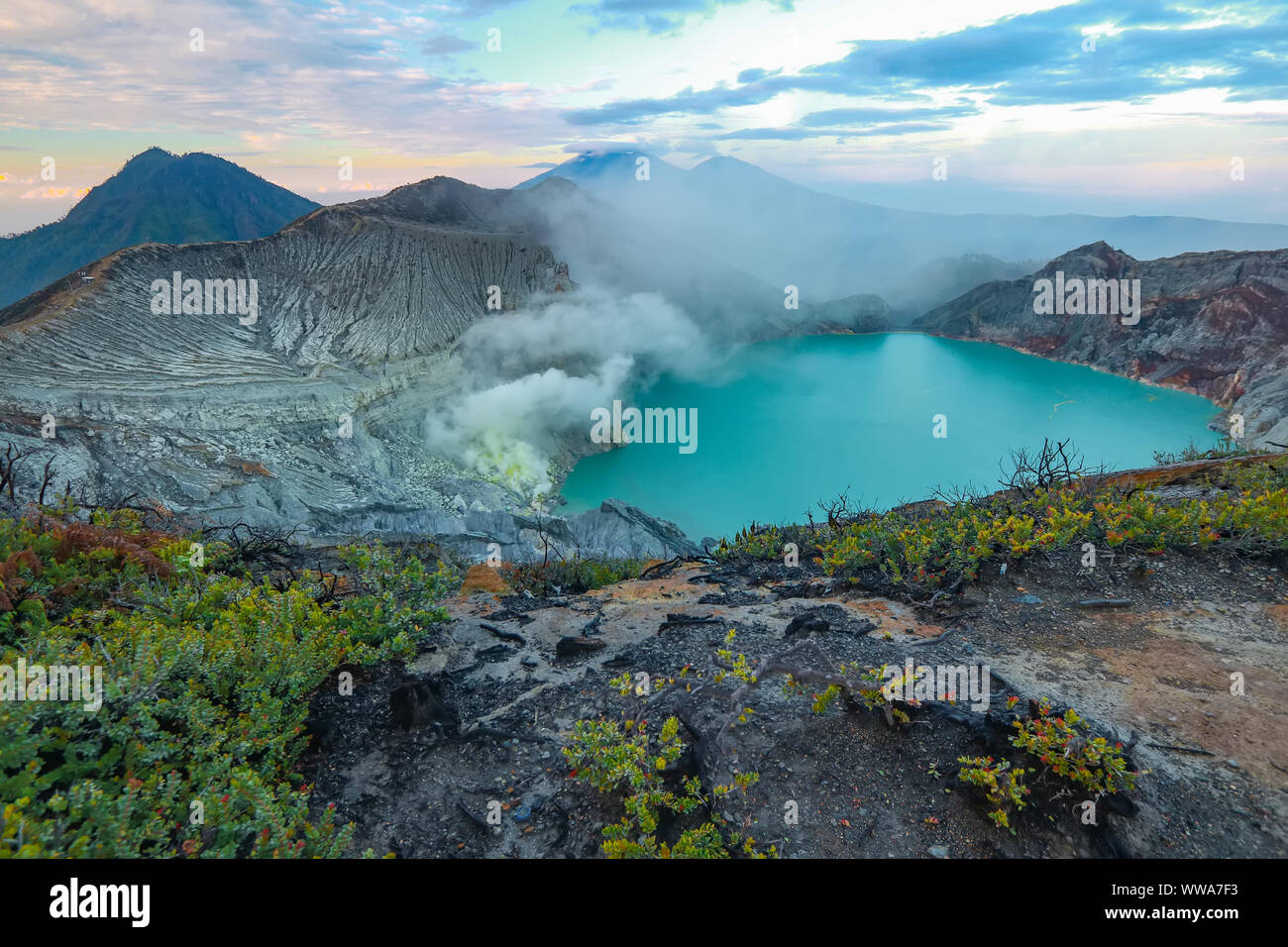 Ijen Krater, Ost Java, Indonesien Stockfoto