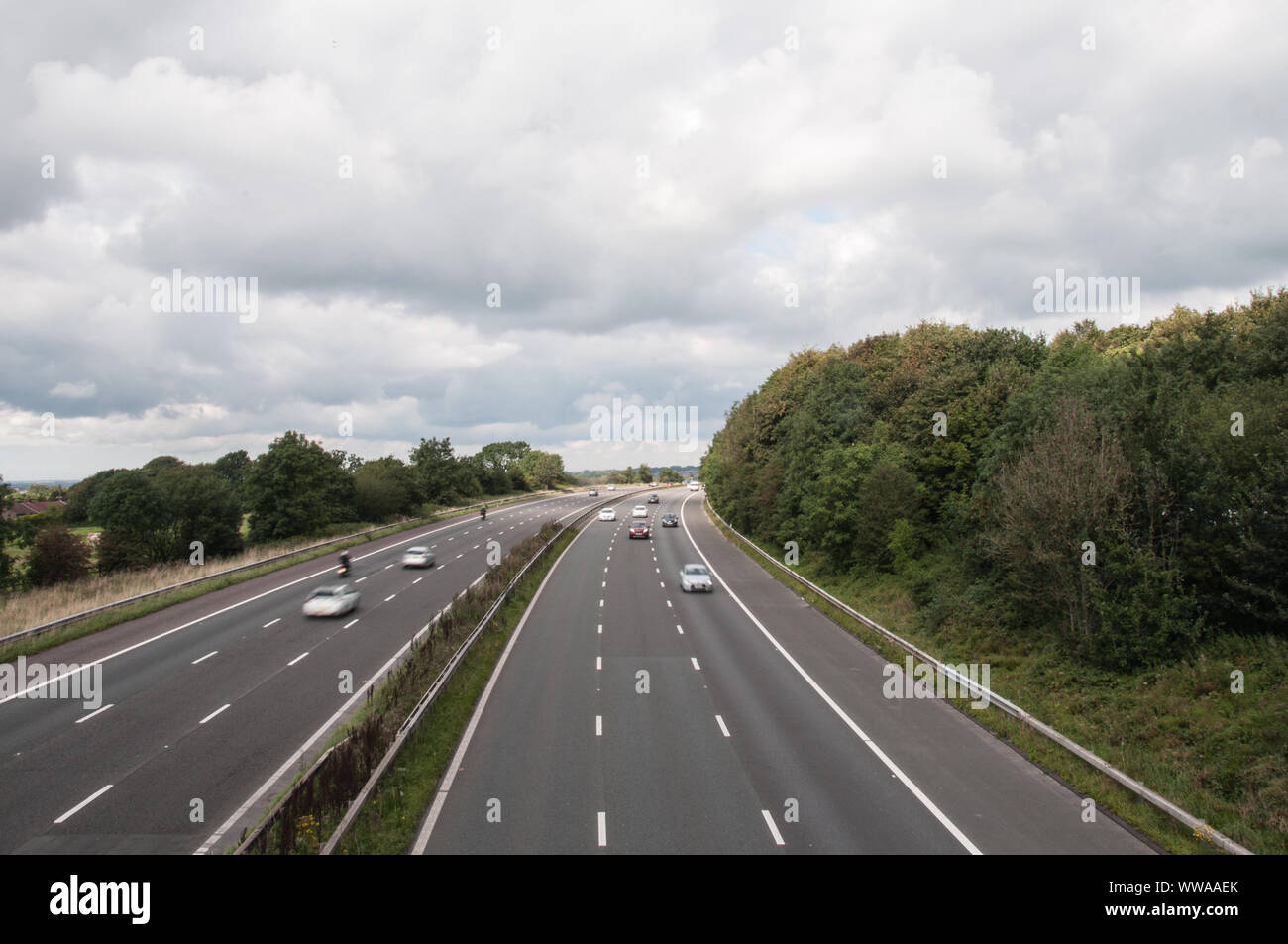 Um Lancashire - M61 - Blick nach Norden Stockfoto