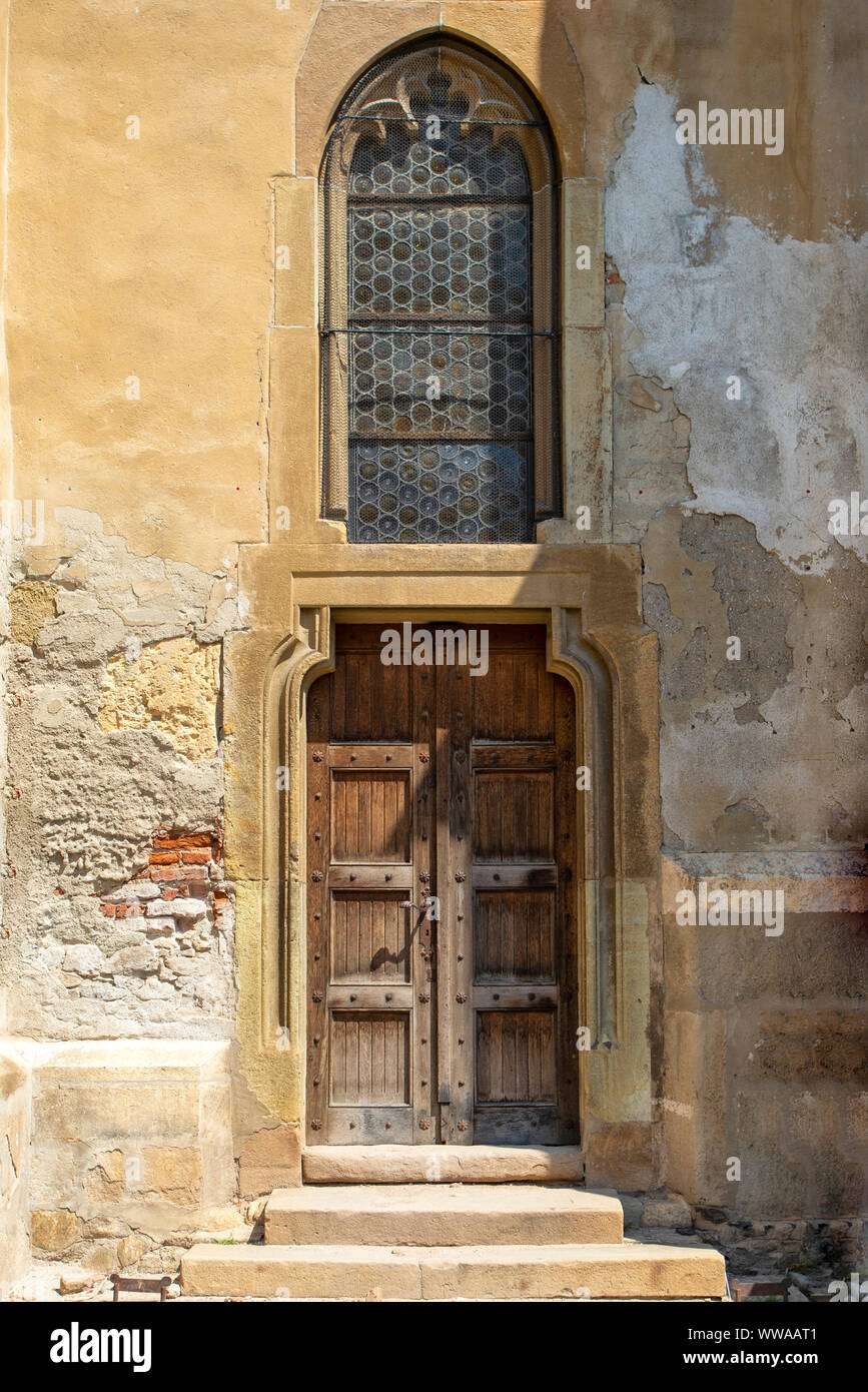 Alte Tür in die Stadt Sibiu, Rumänien Stockfoto