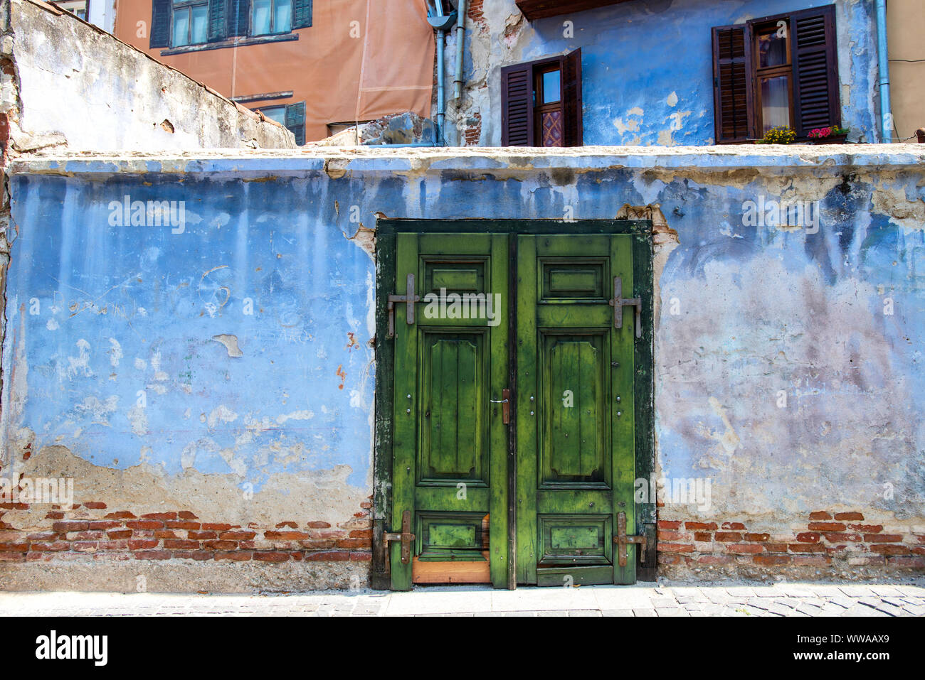 Alte Tür in die Stadt Sibiu, Rumänien Stockfoto
