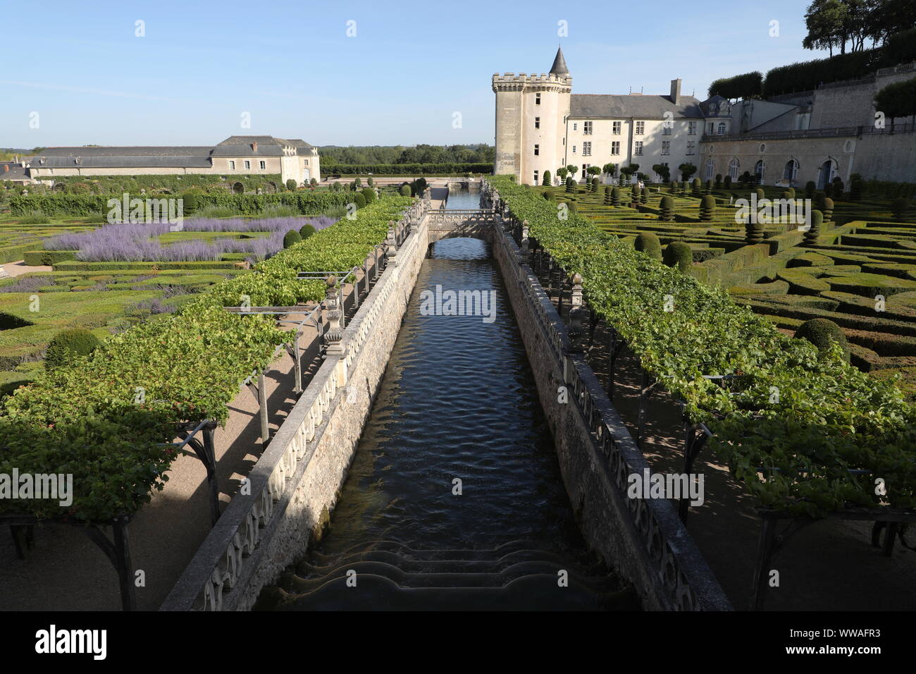 Chateau de Villandry, Loiretal, Frankreich Stockfoto