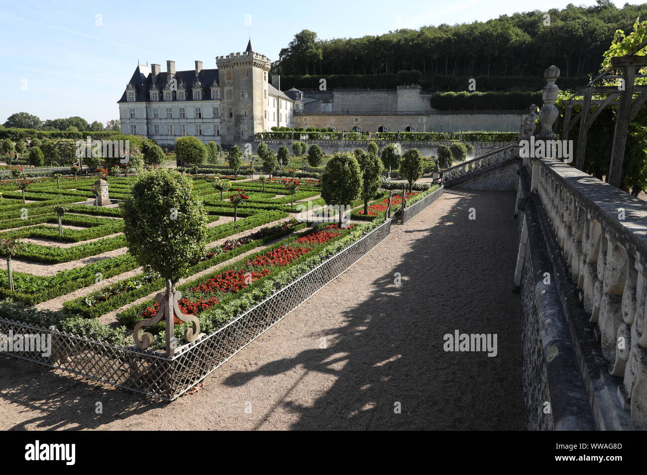 Chateau de Villandry, Loiretal, Frankreich Stockfoto