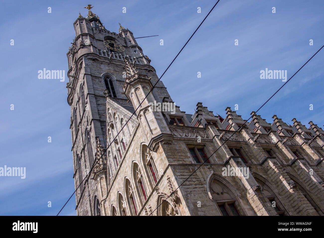 Historische Zentrum von Gent, Flandern, Belgien, EU. Stockfoto