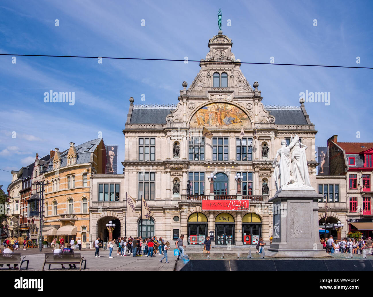 Historische Zentrum von Gent, Flandern, Belgien, EU. Stockfoto