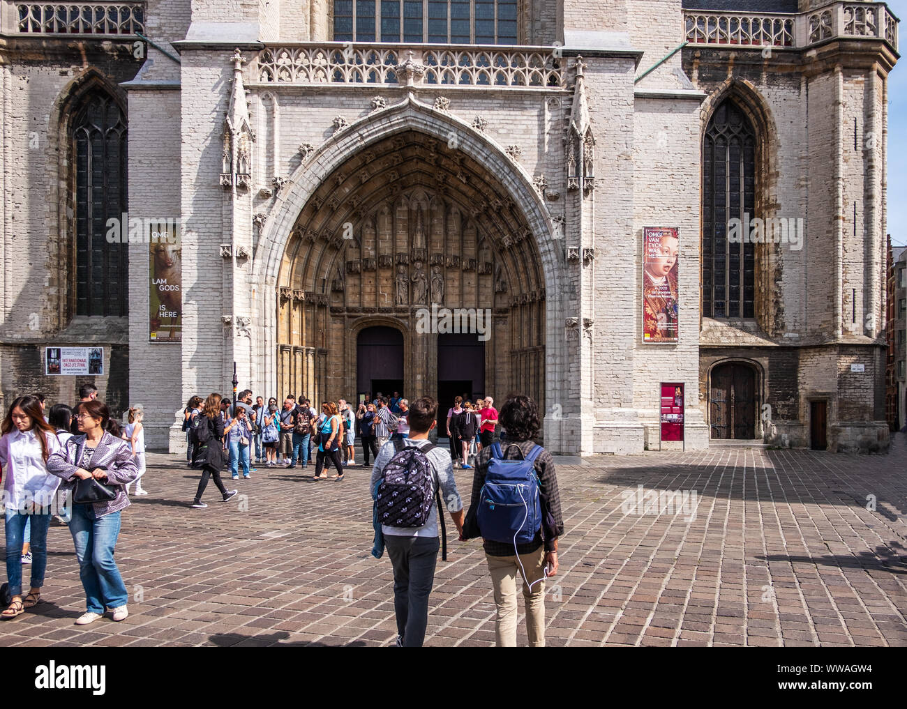 Historische Zentrum von Gent, Flandern, Belgien, EU. Stockfoto