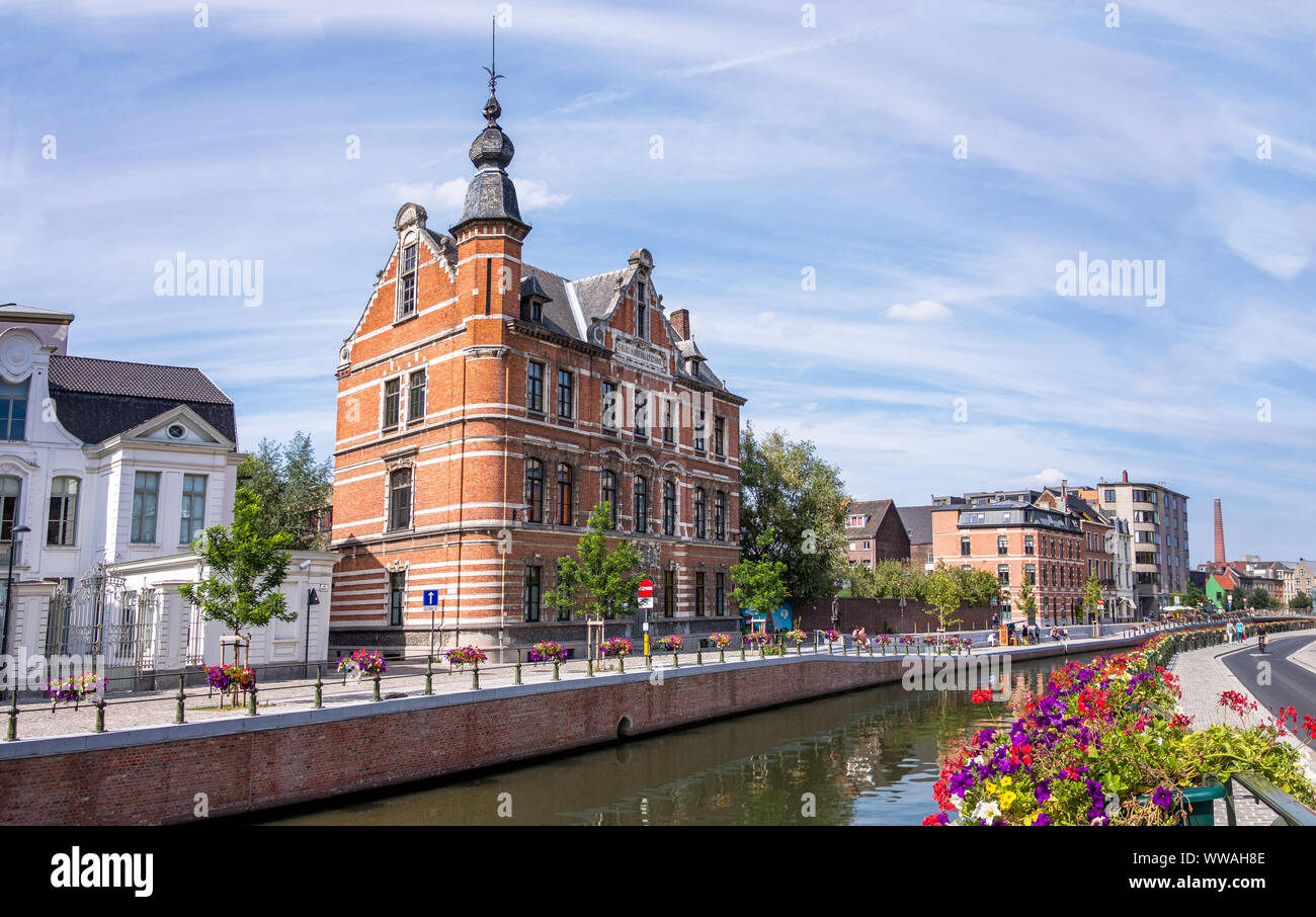 Historische Zentrum von Gent, Flandern, Belgien, EU. Stockfoto