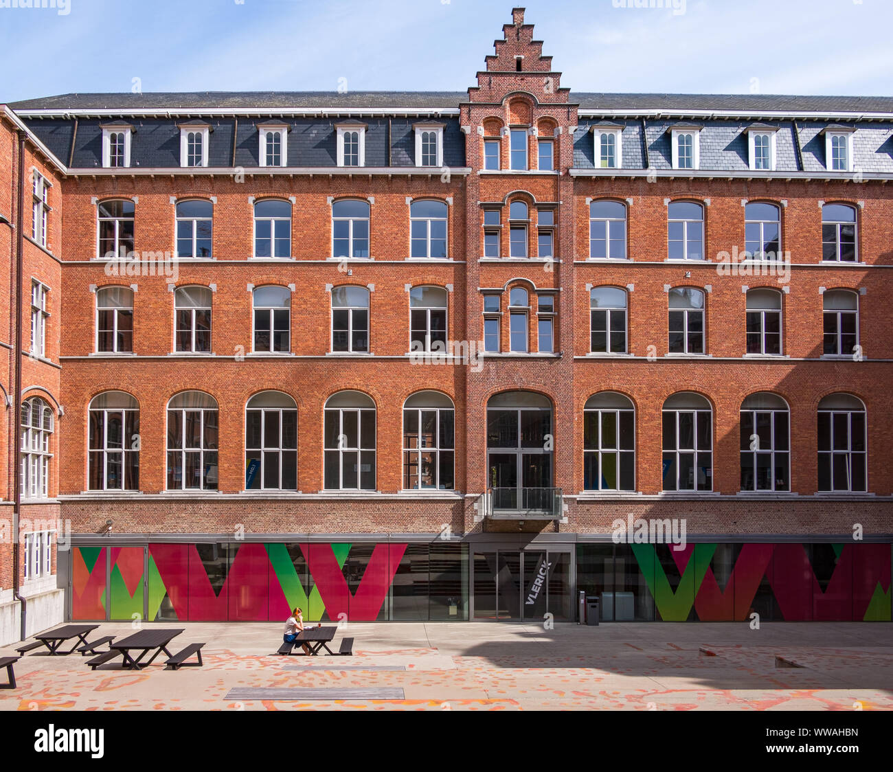 Historische Zentrum von Gent, Flandern, Belgien, EU. Stockfoto