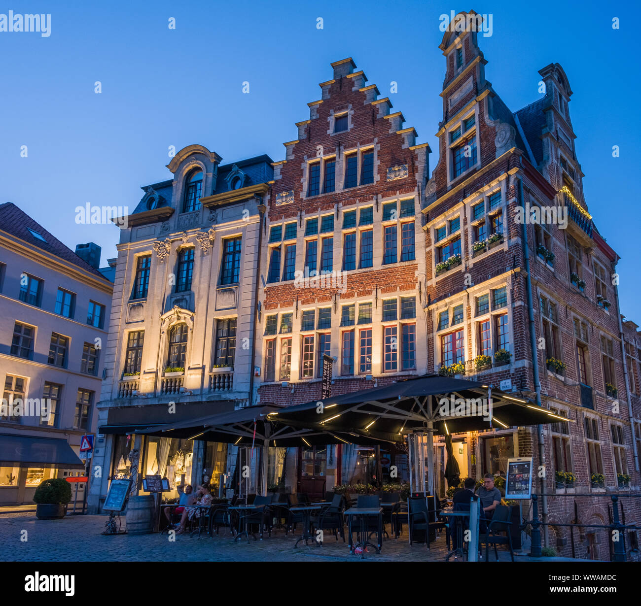 Historische Zentrum von Gent, Flandern, Belgien, EU. Stockfoto