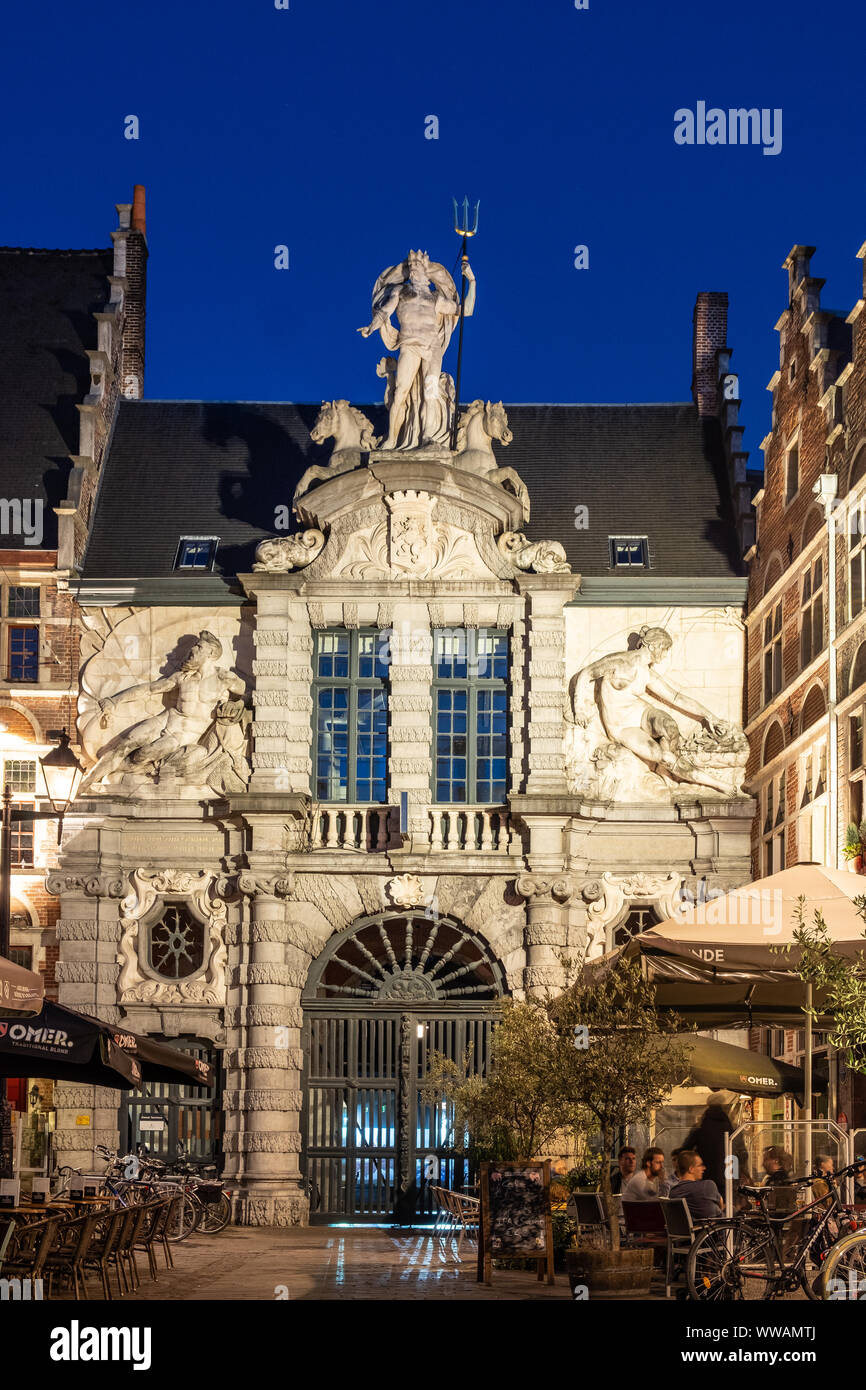 Historische Zentrum von Gent, Flandern, Belgien, EU. Stockfoto