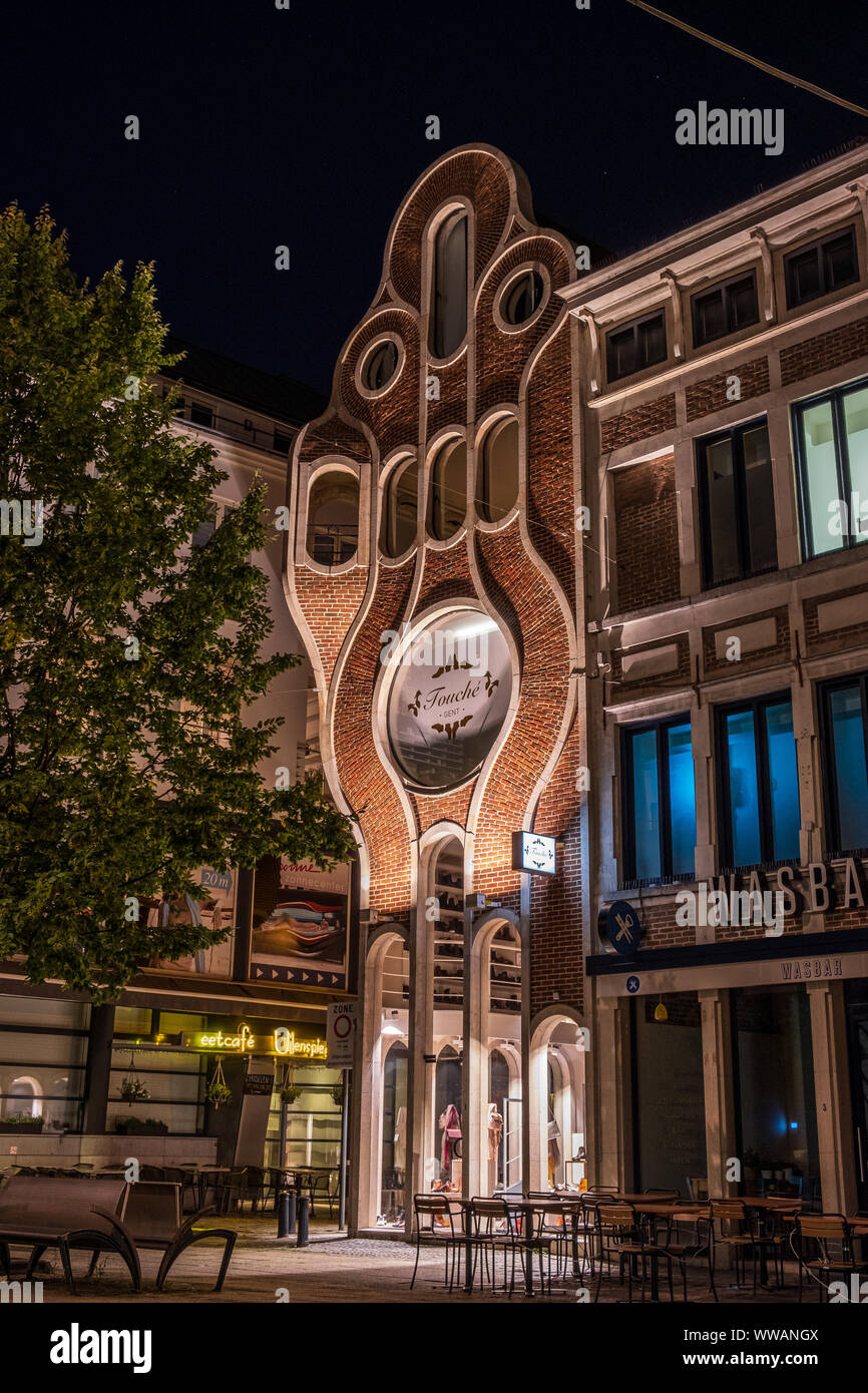 Historische Zentrum von Gent, Flandern, Belgien, EU. Stockfoto