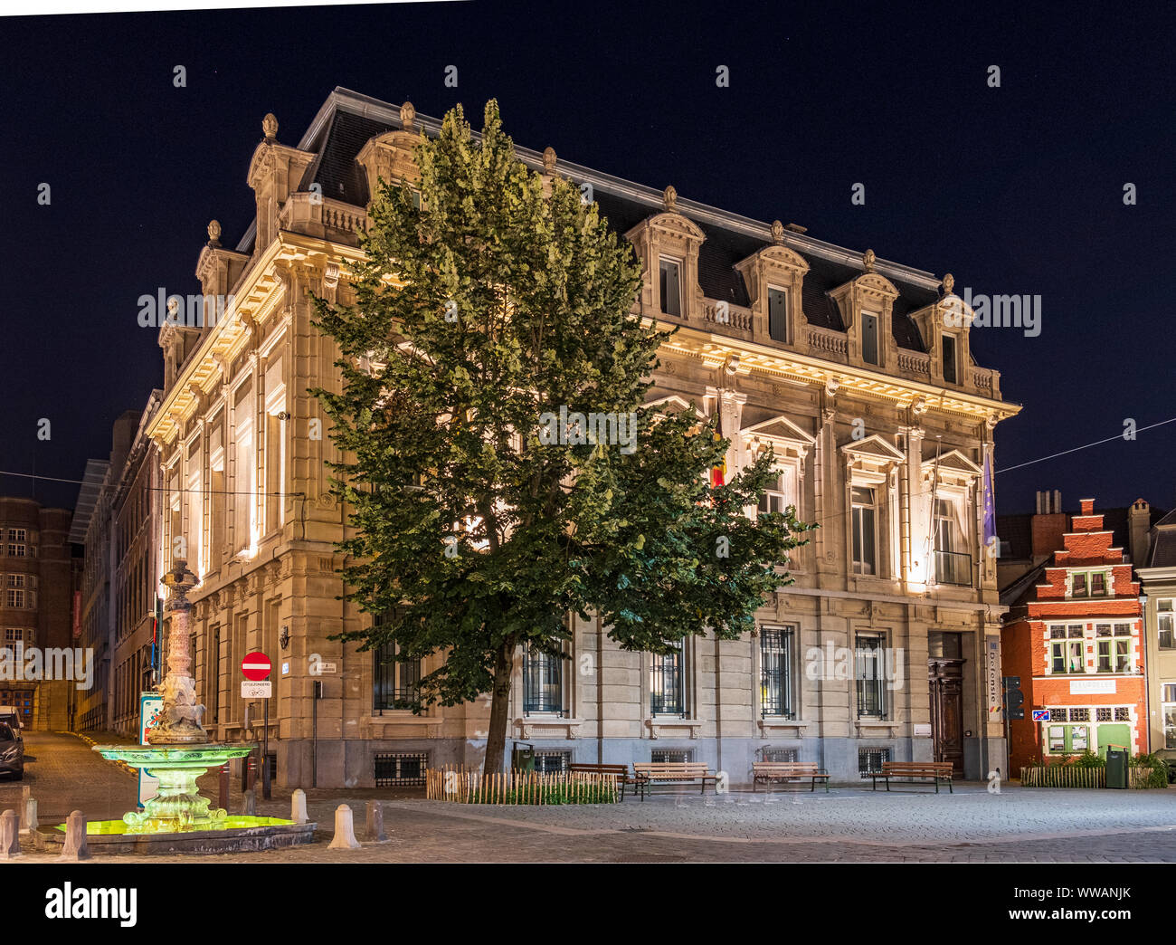 Historische Zentrum von Gent, Flandern, Belgien, EU. Stockfoto