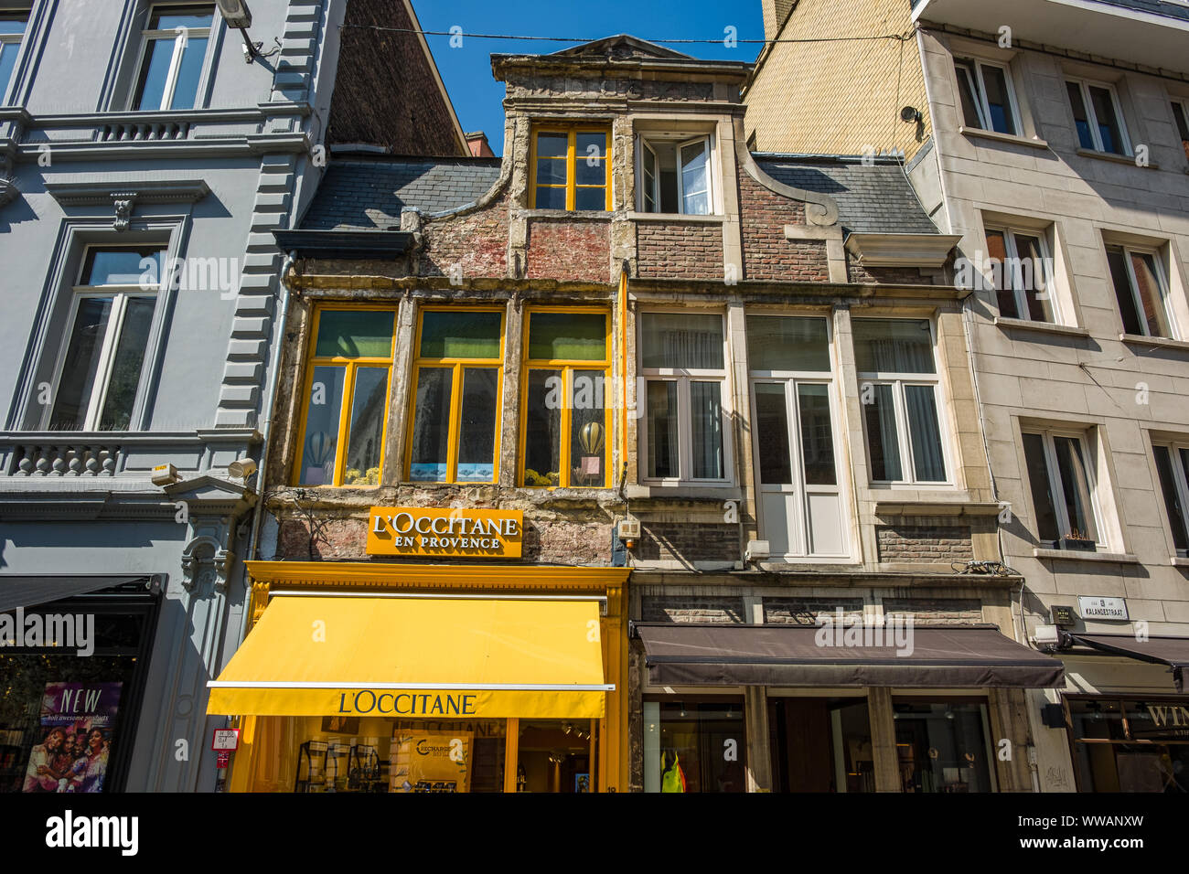 Historische Zentrum von Gent, Flandern, Belgien, EU. Stockfoto