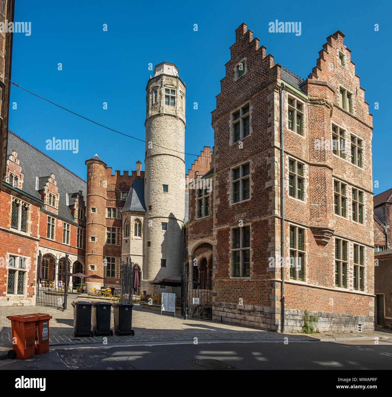 Historische Zentrum von Gent, Flandern, Belgien, EU. Stockfoto