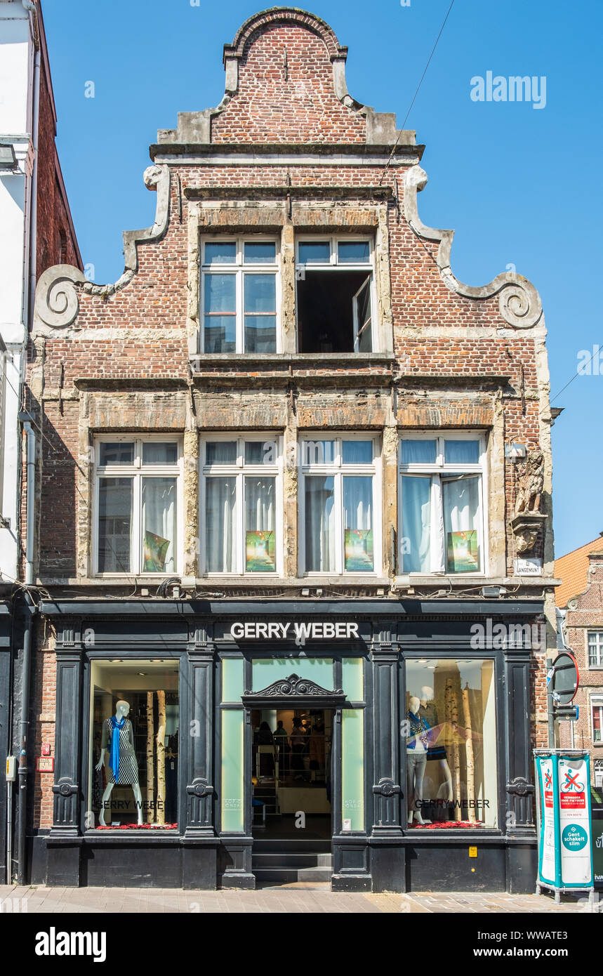 Historische Zentrum von Gent, Flandern, Belgien, EU. Stockfoto