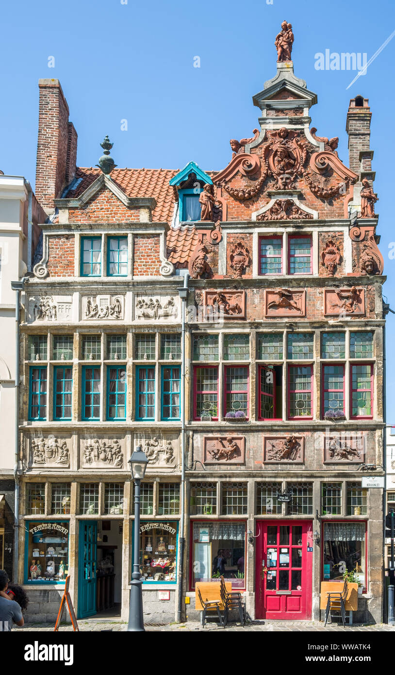 Historische Zentrum von Gent, Flandern, Belgien, EU. Stockfoto