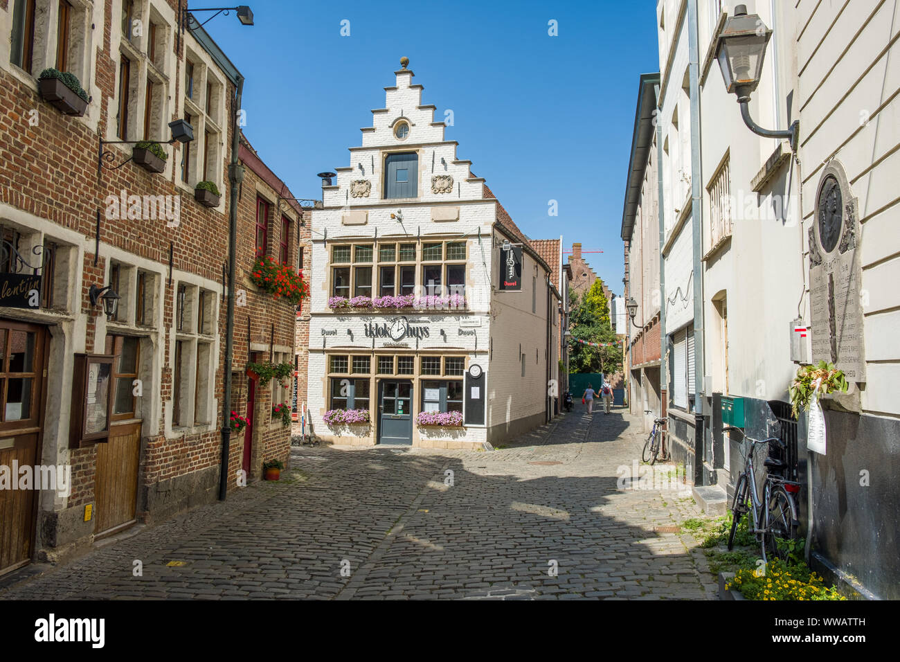 Historische Zentrum von Gent, Flandern, Belgien, EU. Stockfoto