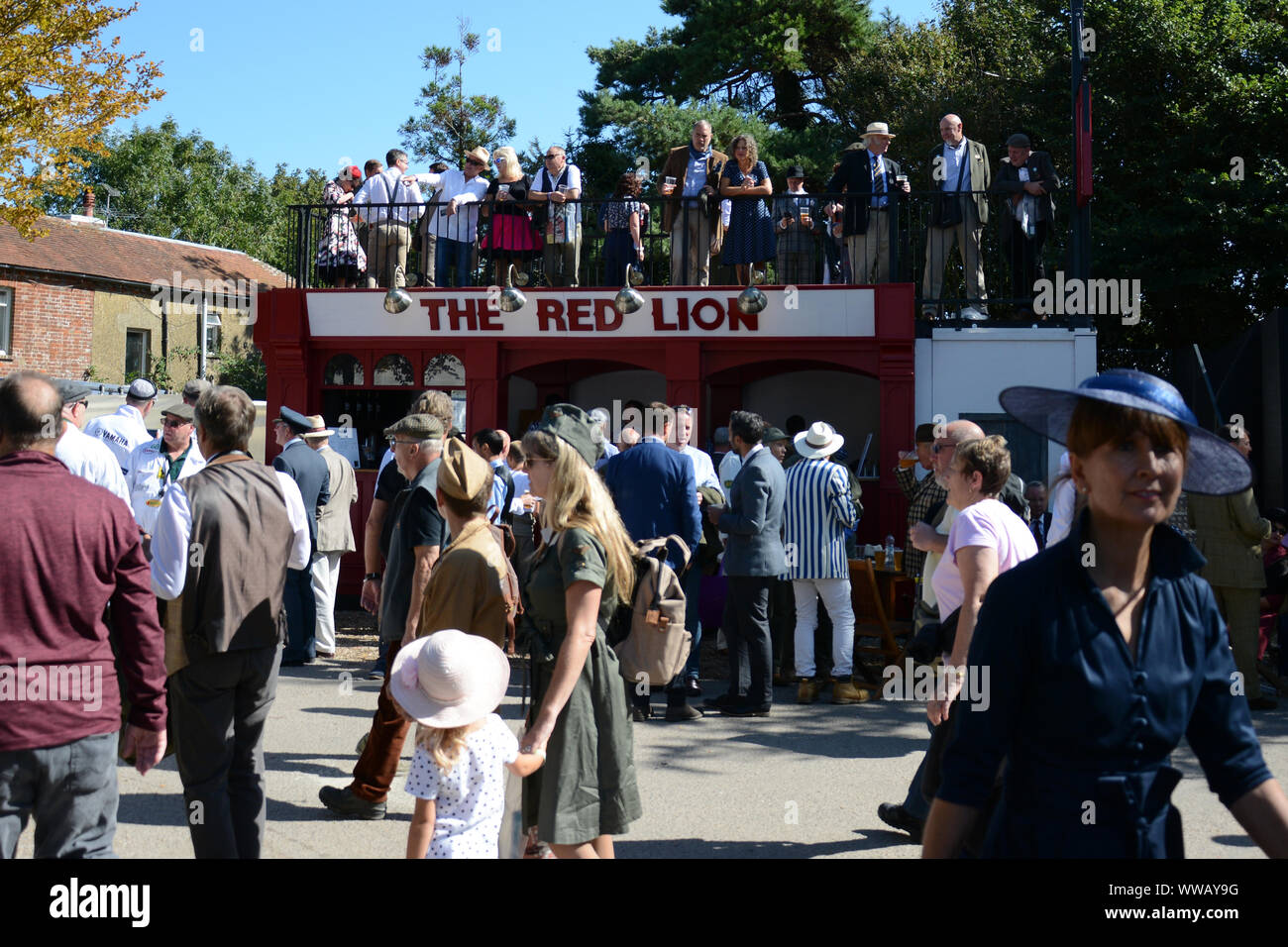 Goodwood Revival 13. September 2019 - streckenseitige Bar/Pub Stockfoto