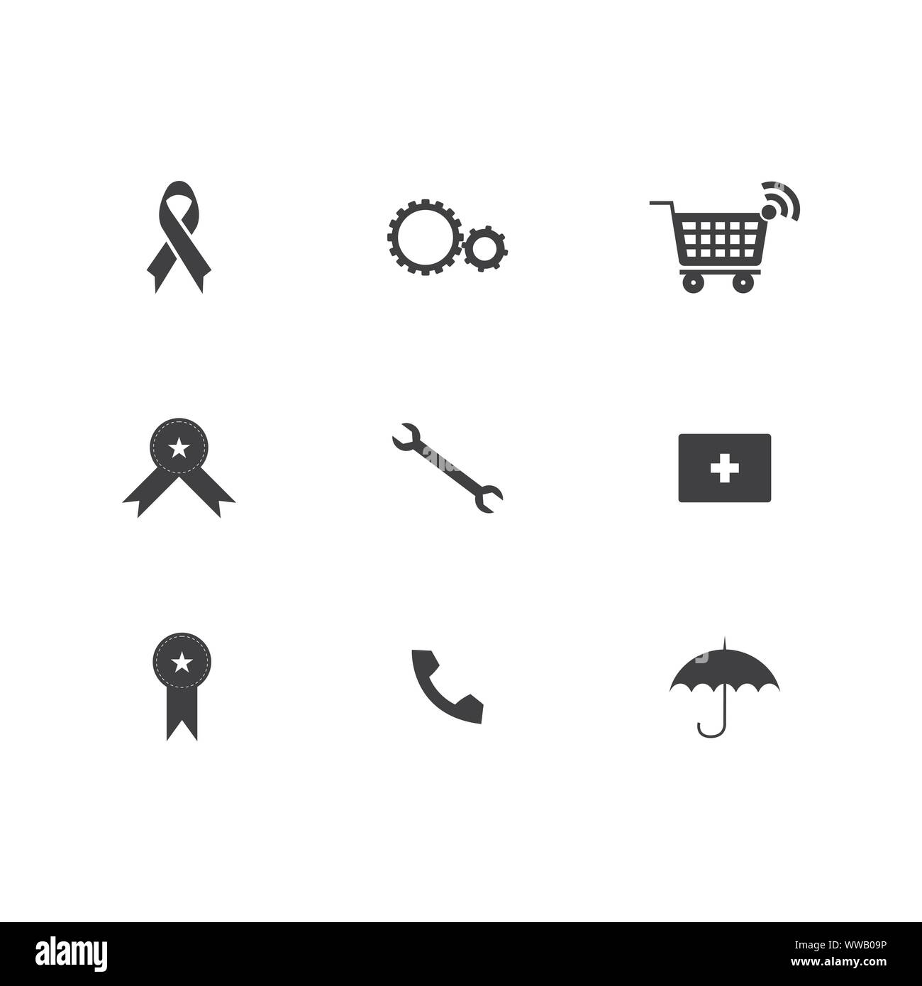 Website element Symbole für Web Design. Modernen Elementen der Website Icon Set. Vektordatei in Schichten für einfache Bearbeitung Stock Vektor