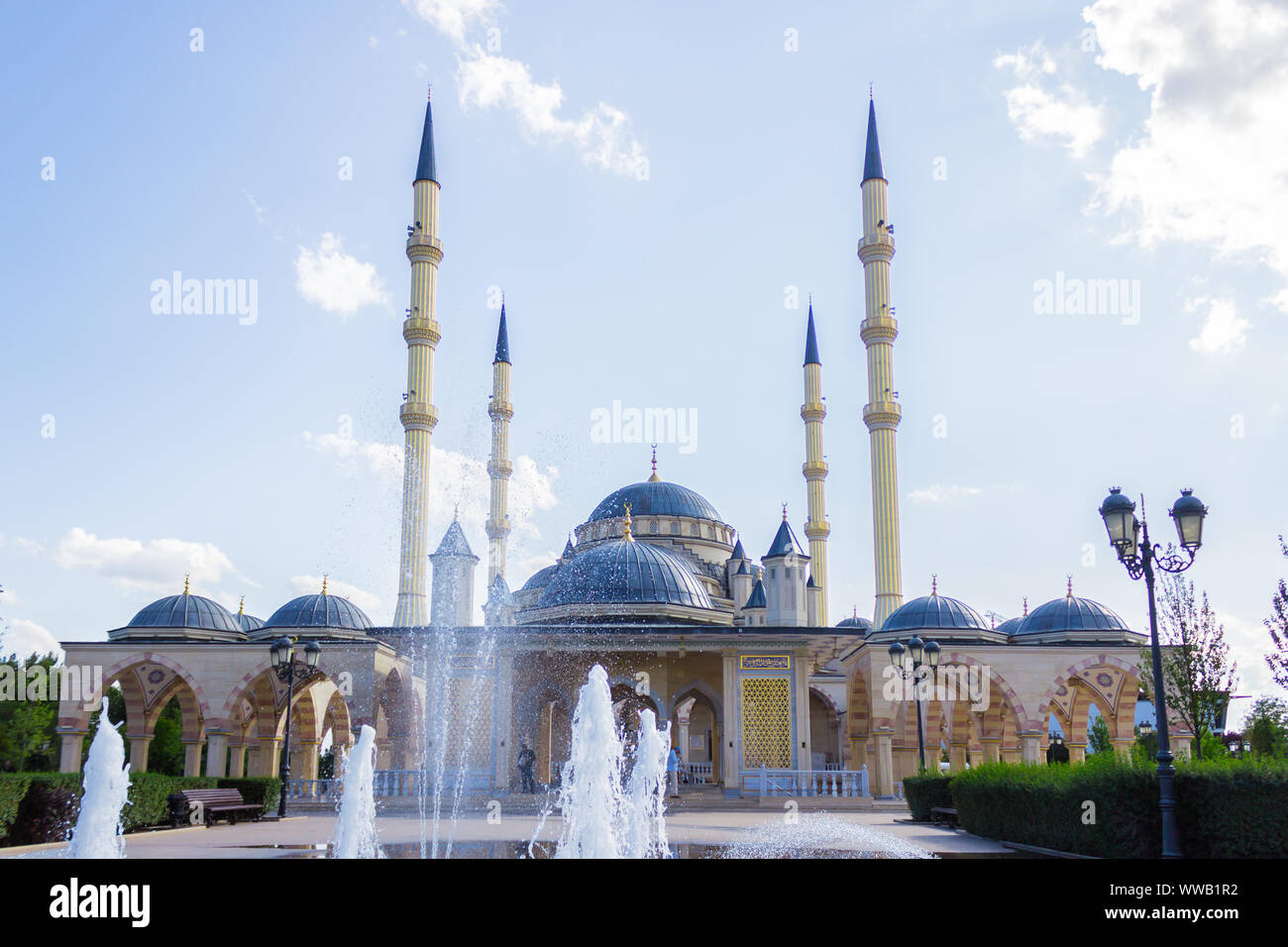 Akhmad Kadyrow Moschee (offiziell als das Herz von Tschetschenien bekannt) in Grosny, Russland Stockfoto