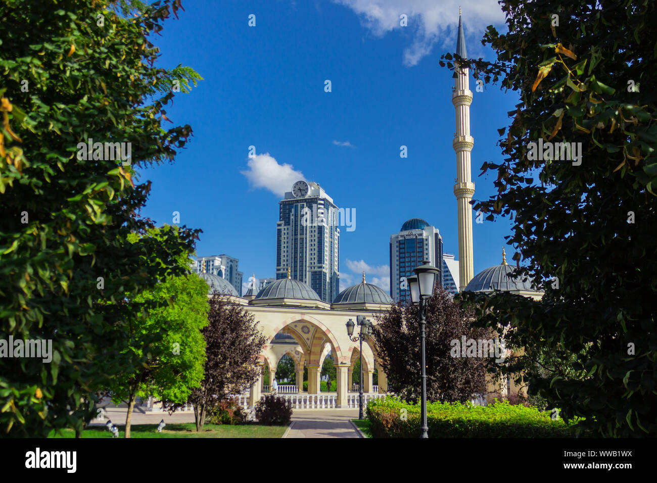 Akhmad Kadyrow Moschee (offiziell als das Herz von Tschetschenien bekannt) in Grosny, Russland Stockfoto