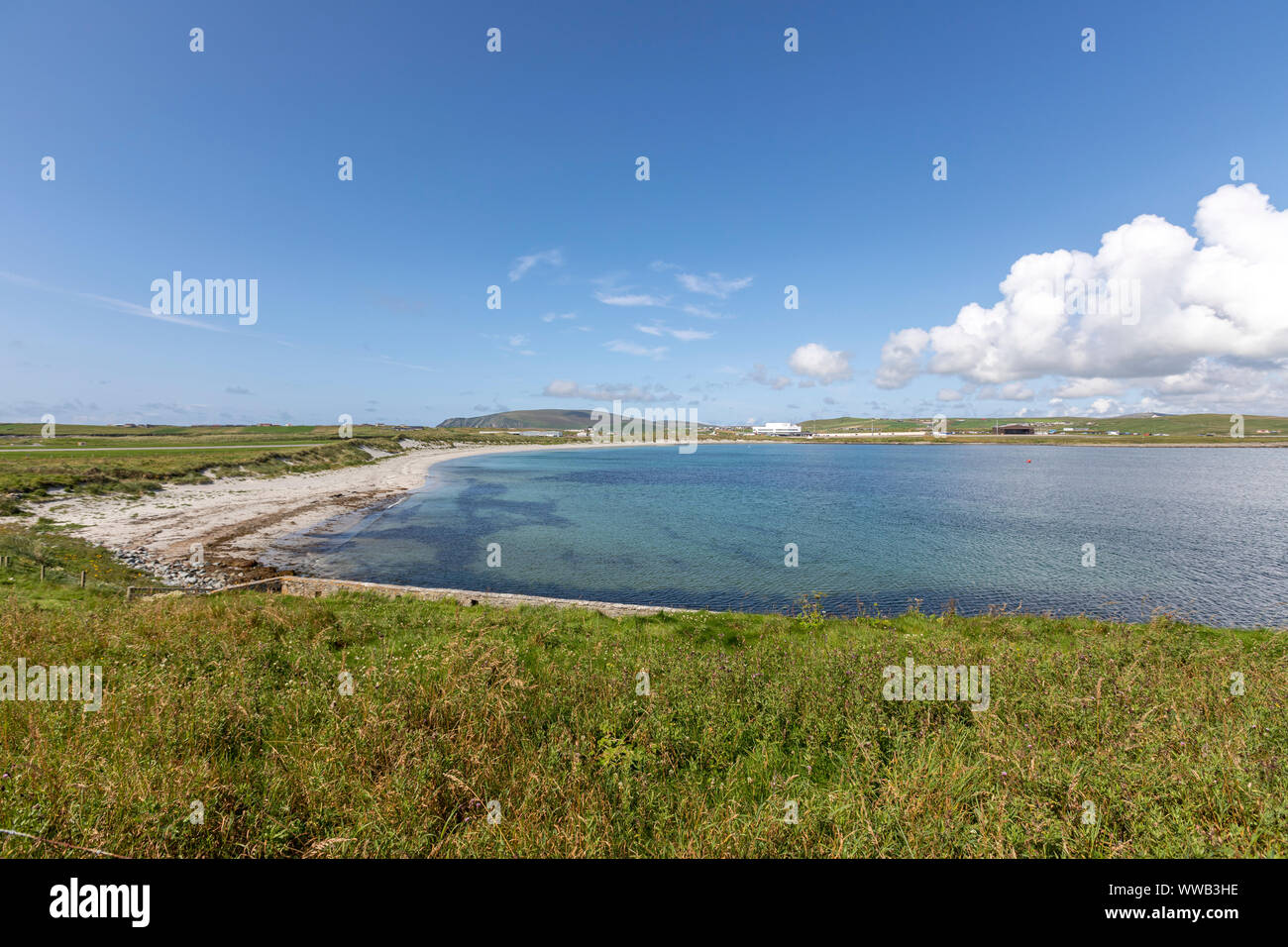 Strand in Sumburgh, Shetland Inseln, Festland, Schottland, Großbritannien Stockfoto