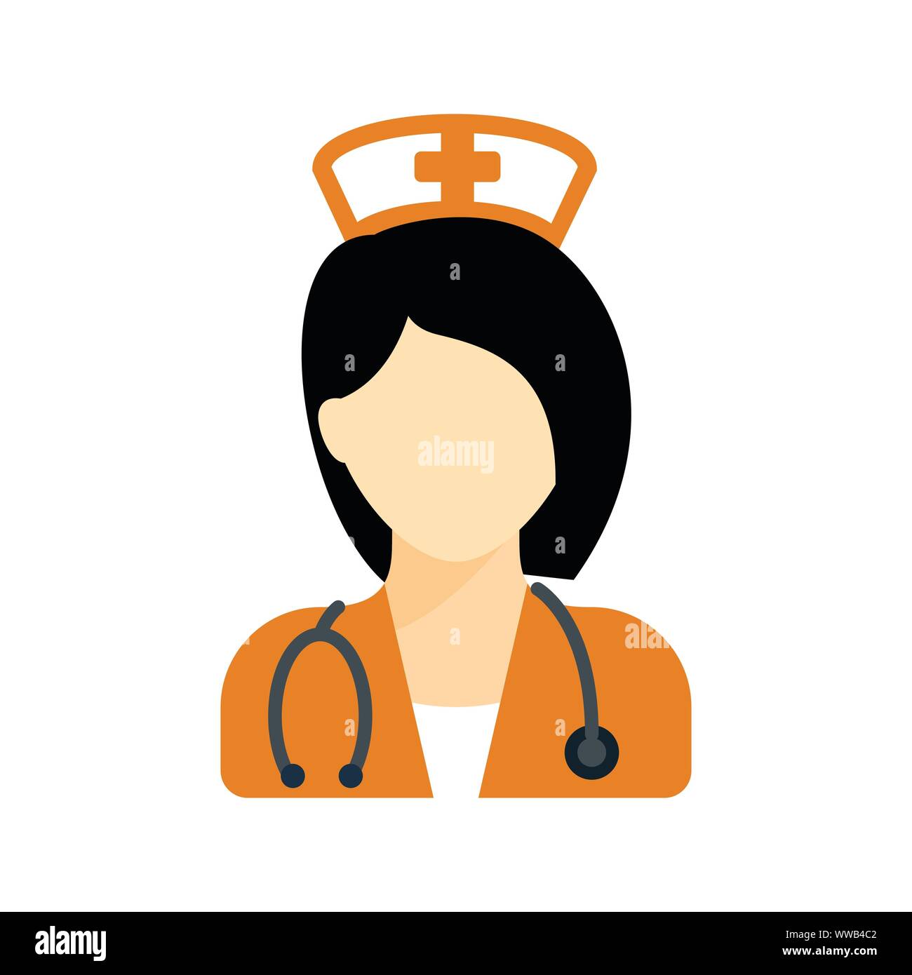 Krankenschwester Symbol, Nursing Assistant, Doktor, Frau, Facharzt, Stock Vektor