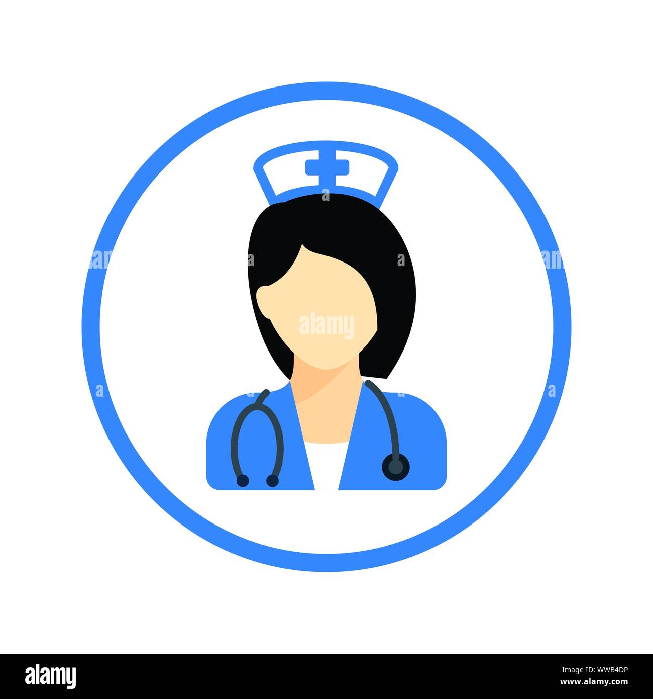 Krankenschwester Symbol, Nursing Assistant, Doktor, Frau, Facharzt, Stock Vektor