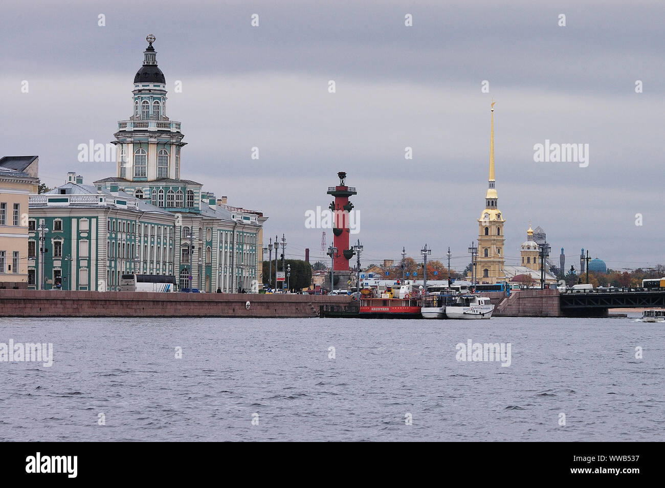 Russland, Sankt Petersburg, Universität Damm Haus 3 mit dem Bau des Kabinett der Kuriositäten, Stockfoto