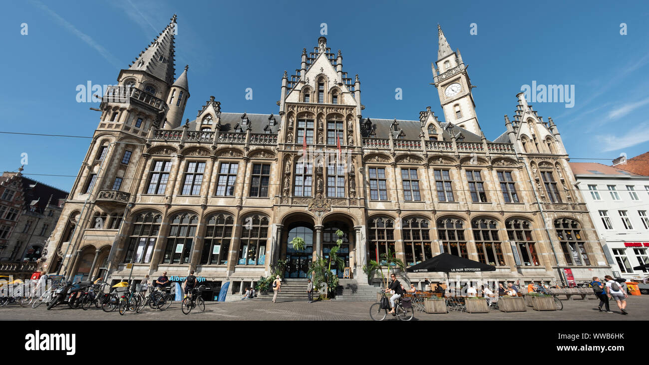 Historische Zentrum von Gent, Flandern, Belgien, EU. Stockfoto