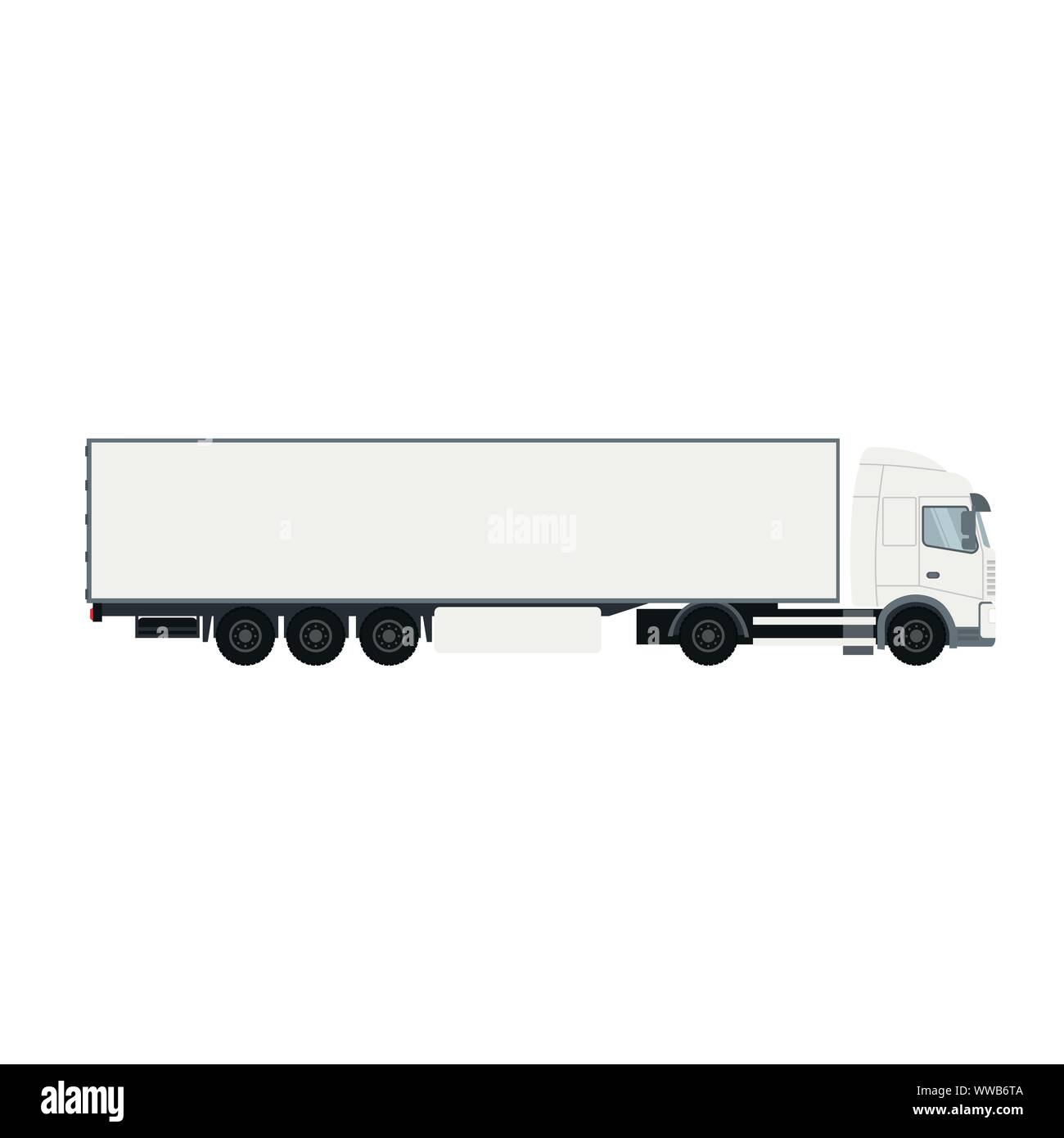 Container Anhänger Lkw mit kalten Zimmer. Schwere Fahrzeug Stock Vektor