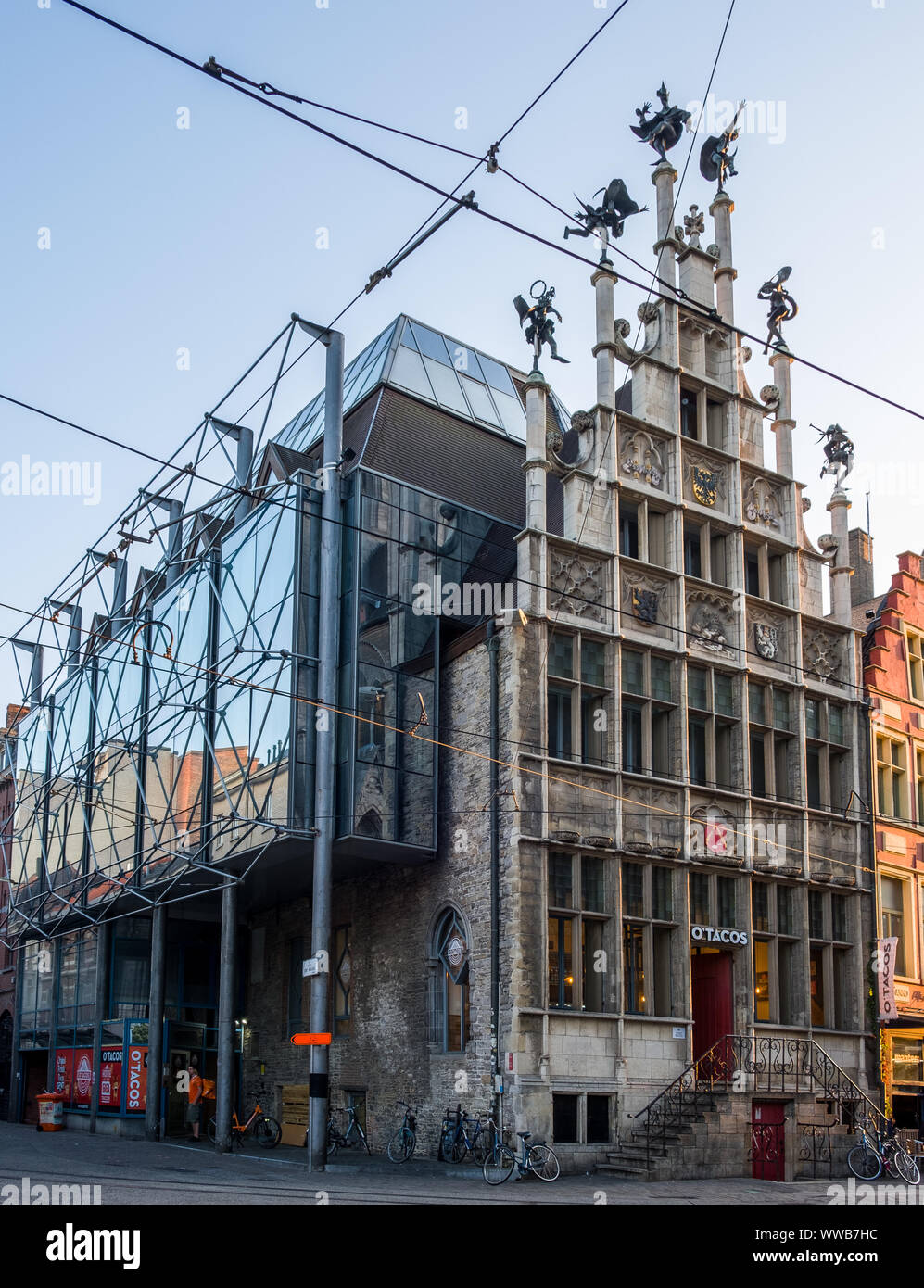Historische Zentrum von Gent, Flandern, Belgien, EU. Stockfoto