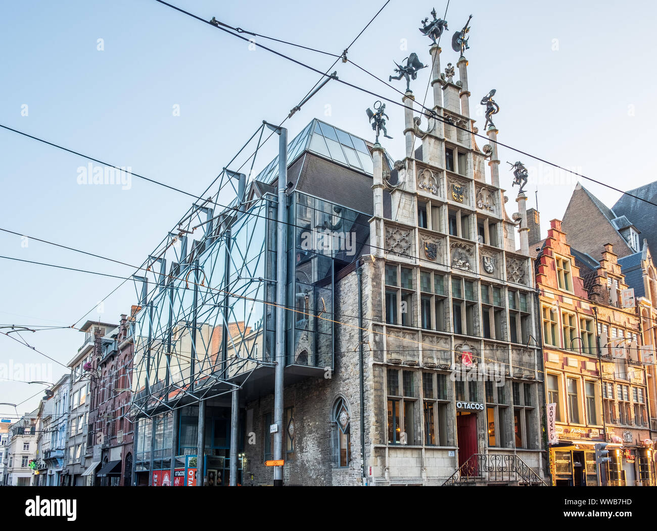 Historische Zentrum von Gent, Flandern, Belgien, EU. Stockfoto
