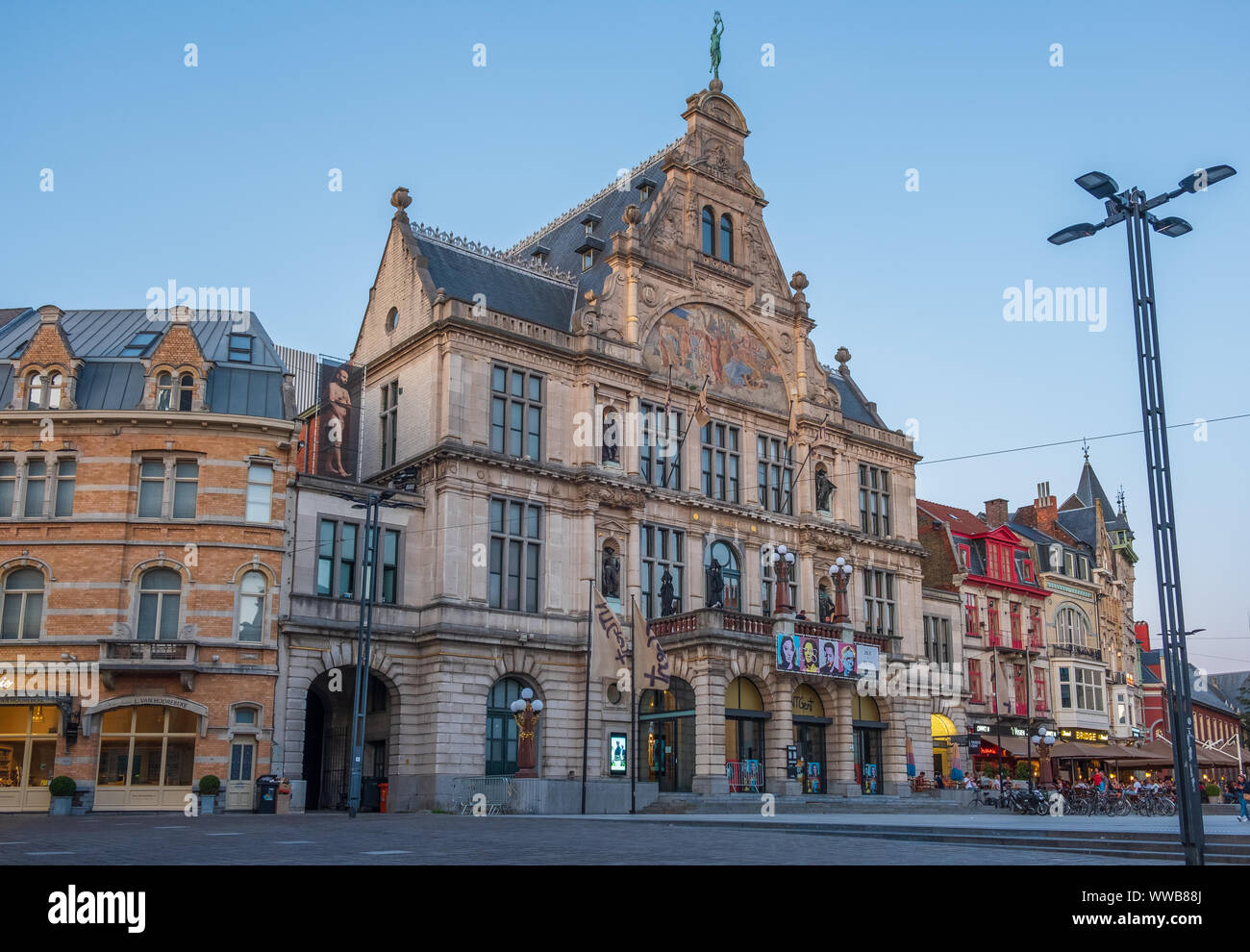 Historische Zentrum von Gent, Flandern, Belgien, EU. Stockfoto
