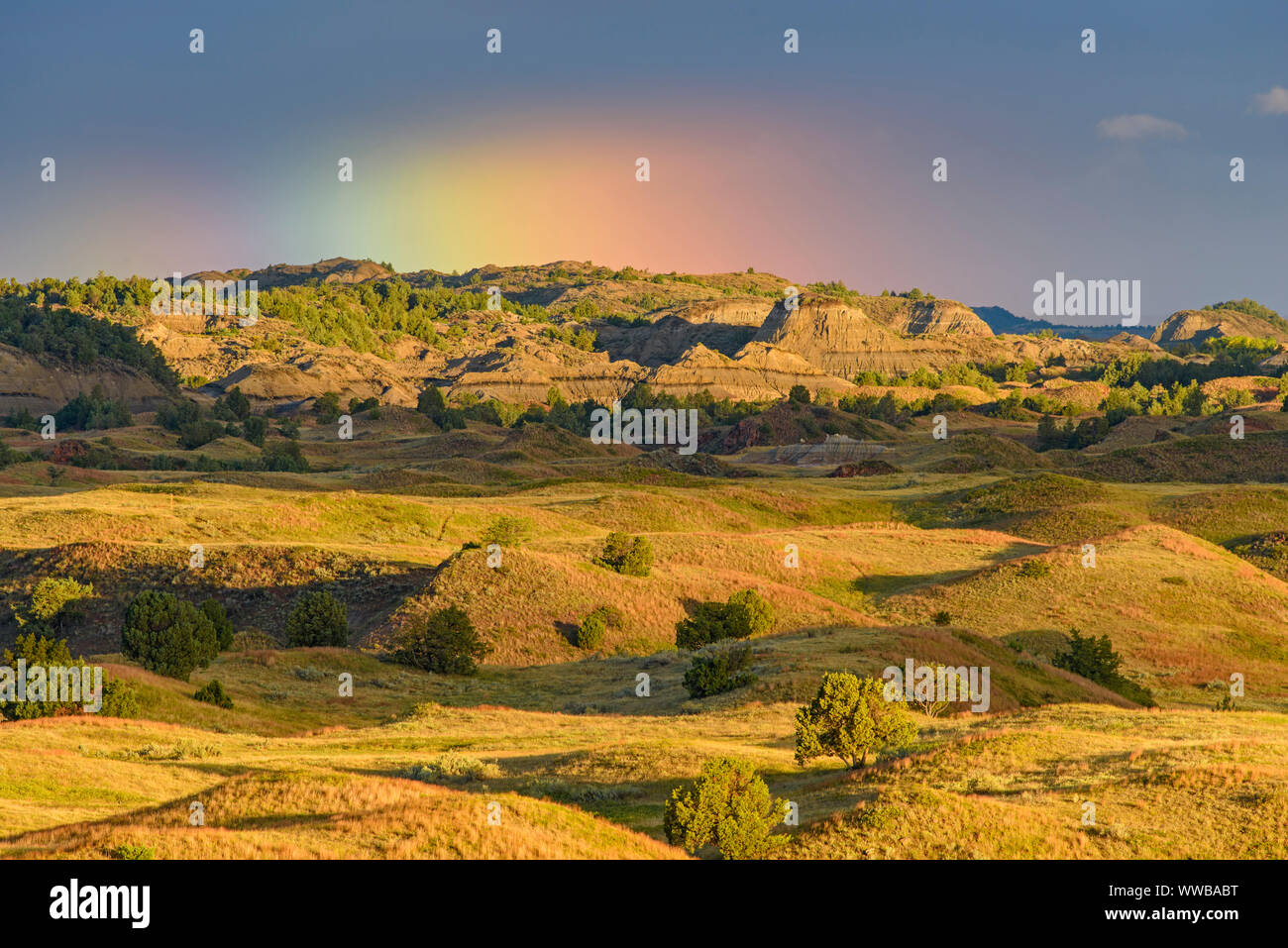 Badlands von Buck Hill, Theodore Roosevelt National Park (Südafrika), North Dakota, USA Stockfoto