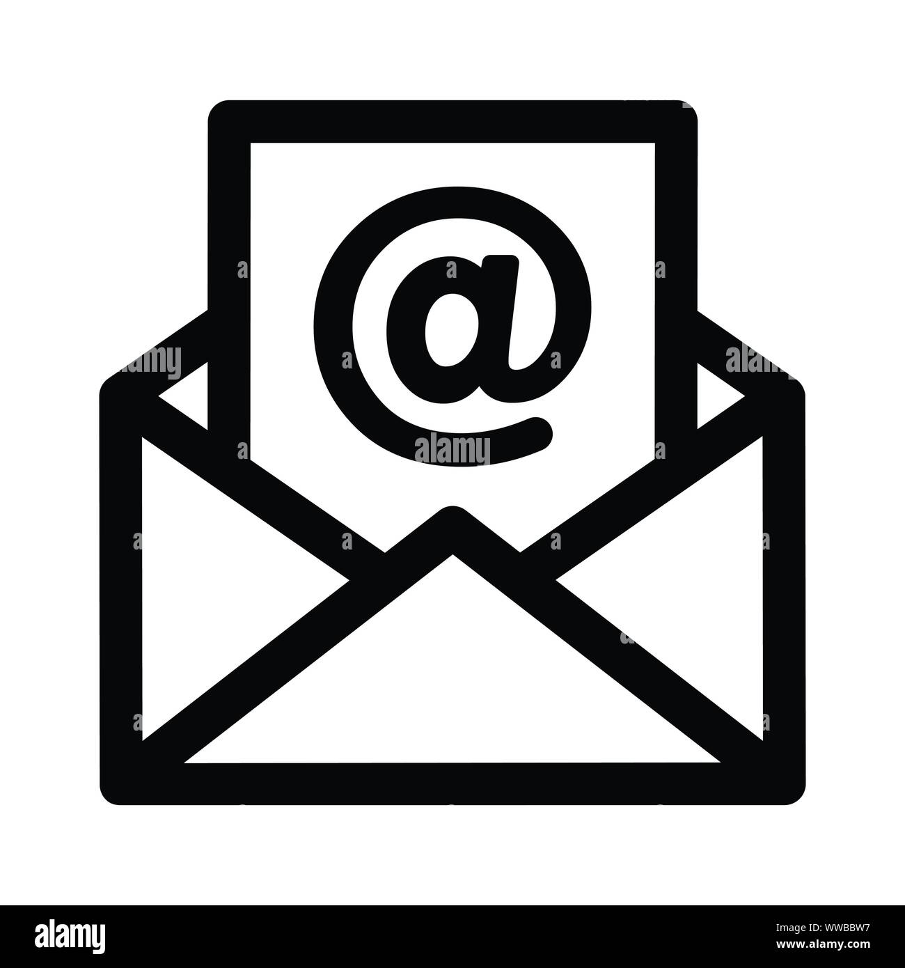Schöne, liebevoll gestalteten E-Mail, Neue E-Mail Symbol. Gut organisiert und voll editierbar Vektor icon. Stock Vektor