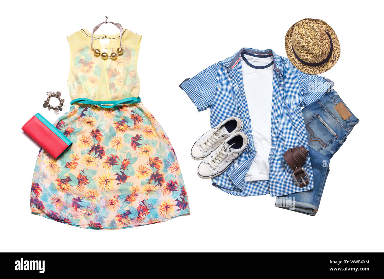 Sommer Kleidung suchen. Stockfoto