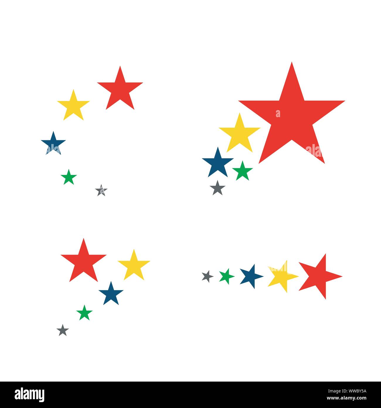 Premium Qualität 5 Sterne 5 Sterne logo vektor design Illustration Stock Vektor
