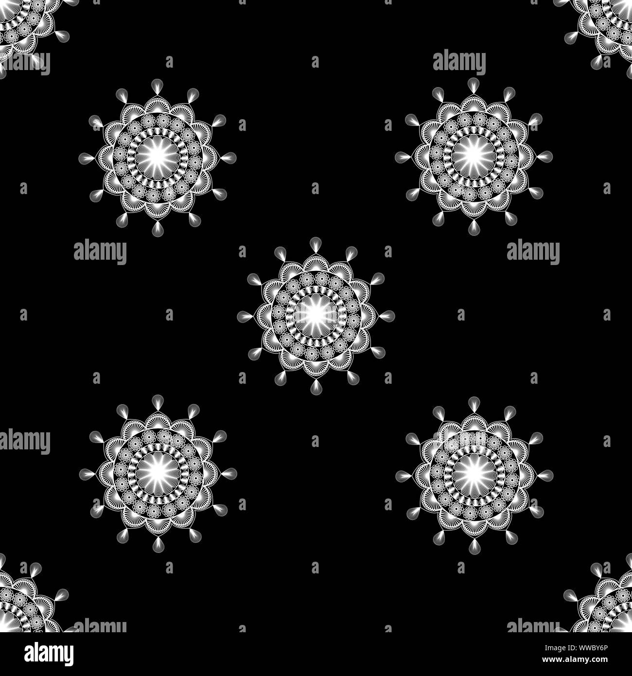 Vektor mandala Hintergrund, indische Henna Tattoo. ￼ Stock Vektor