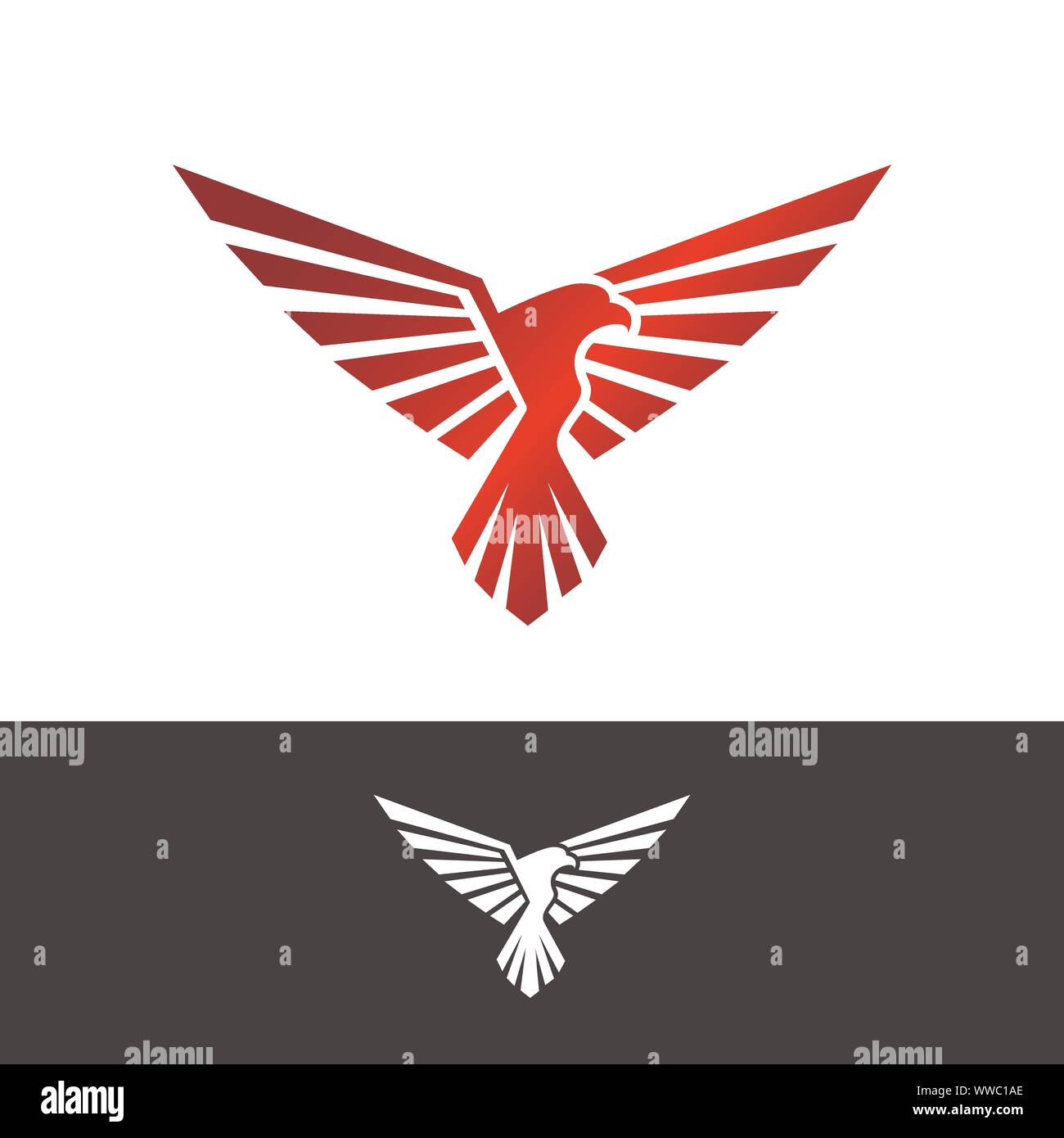 Kreative eagle Head Logo vector Business Konzept Stock Vektor