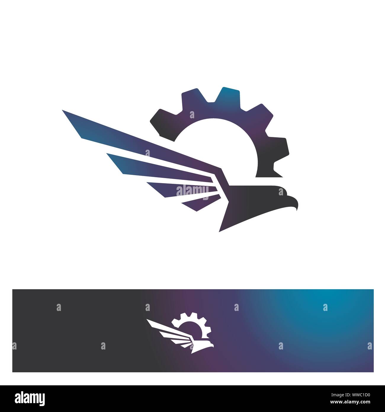 Awk Falcon Eagle vector Logo Design Symbol Abbildung: Vorlage Stock Vektor