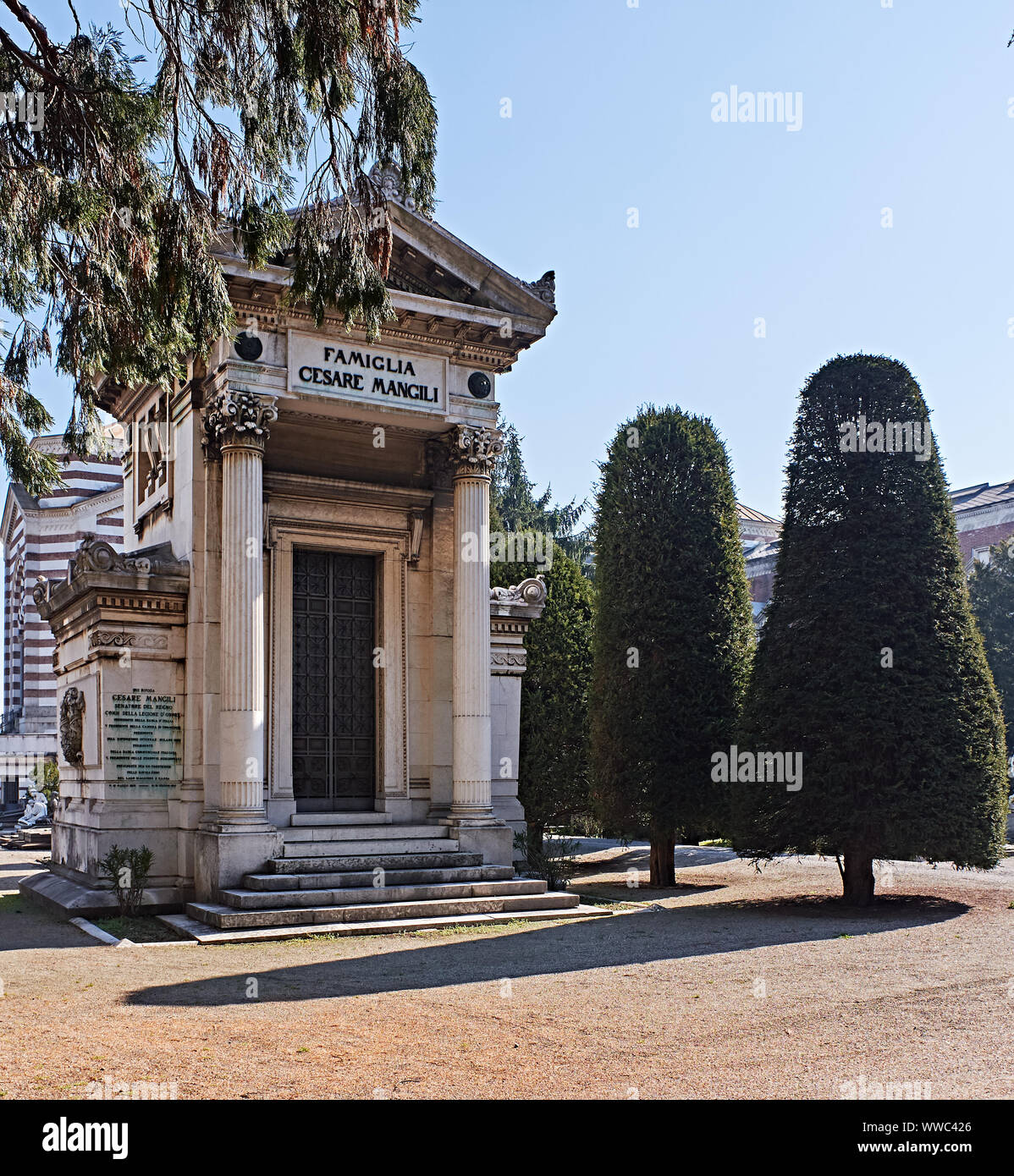 Cimitero Monumentale einer der zwei größten Friedhöfe in Mailand, Italien Stockfoto