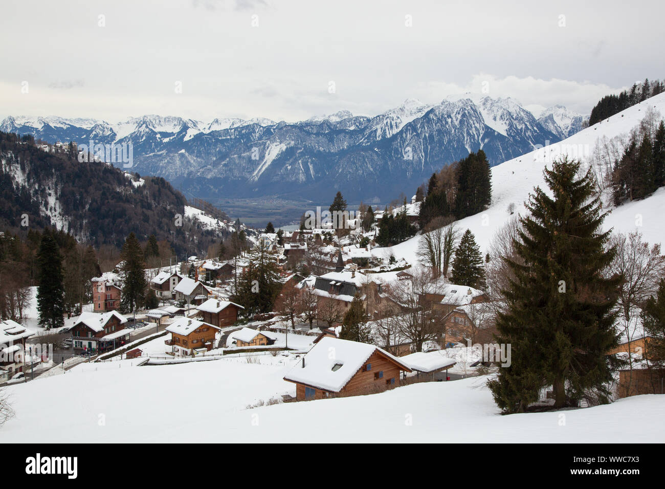 Les Avants ist eine Gemeinde im Kanton Waadt in der Schweiz Stockfoto