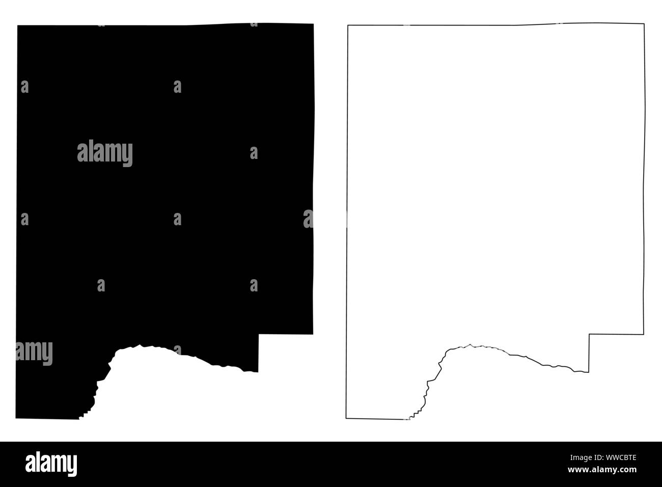 Dale County, Alabama (Grafschaften in Alabama, Vereinigte Staaten von Amerika, USA, USA, USA) Karte Vektor-illustration, kritzeln Skizze Dale Karte Stock Vektor