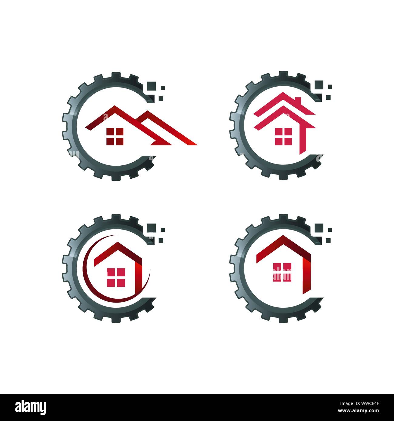 Konzept und Idee von Apartment Haus immo Logo Design Vector home Hochbau Architektur Symbol Stock Vektor