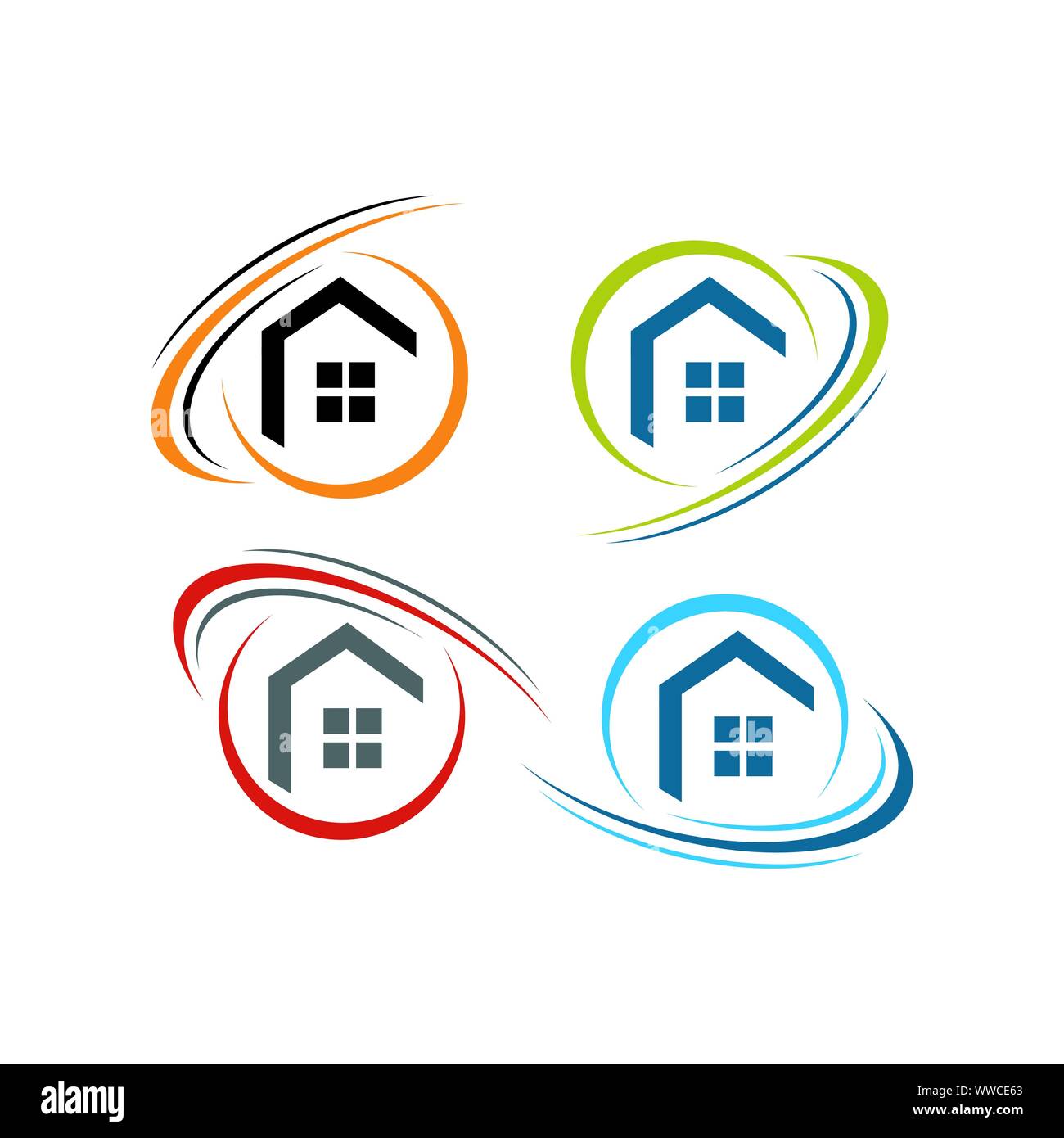 Konzept und Idee von Apartment Haus immo Logo Design Vector home Hochbau Architektur Symbol Stock Vektor