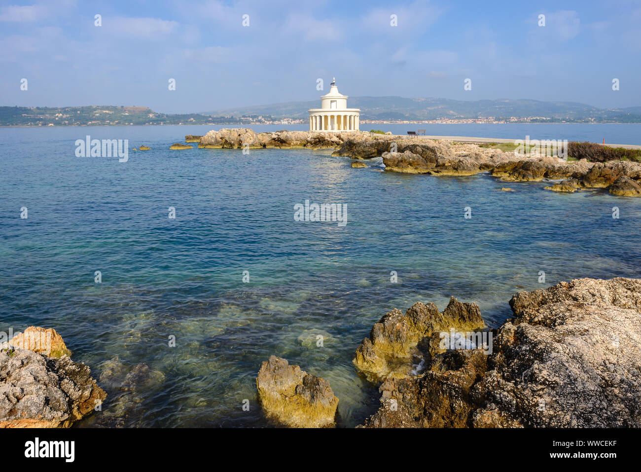 Leuchtturm von St. Theodor in Argostoli Insel Kefalonia in Griechenland Stockfoto